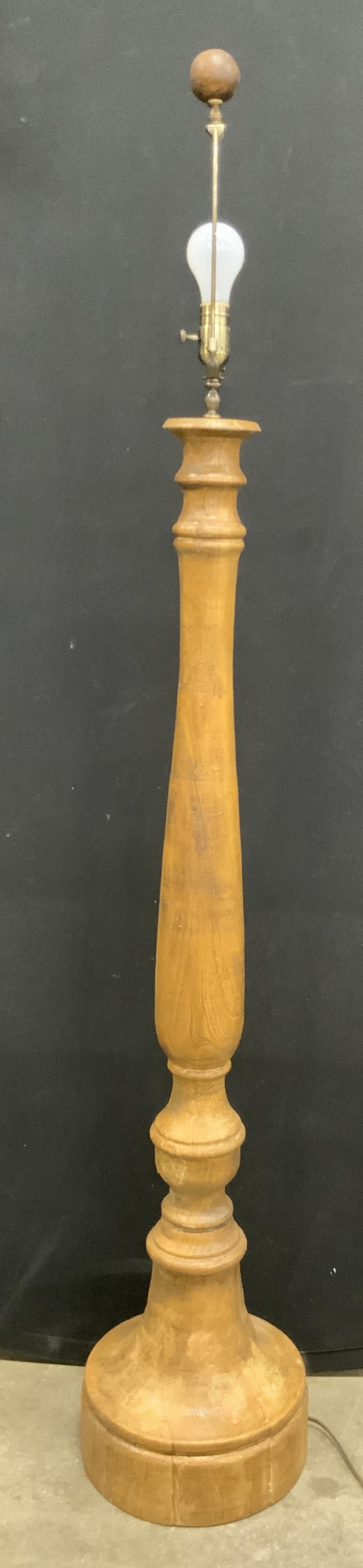 Vintage Wooden Floor Lamp, 5.3 ft Height (1 of 10)