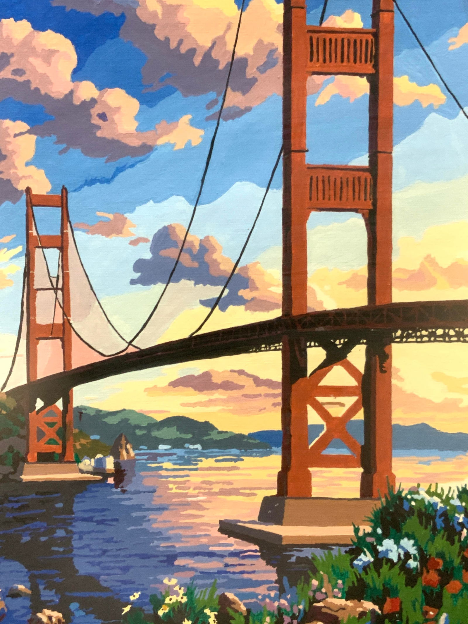 Signed Acrylic Golden Gate Bridge Painting (1 of 8)
