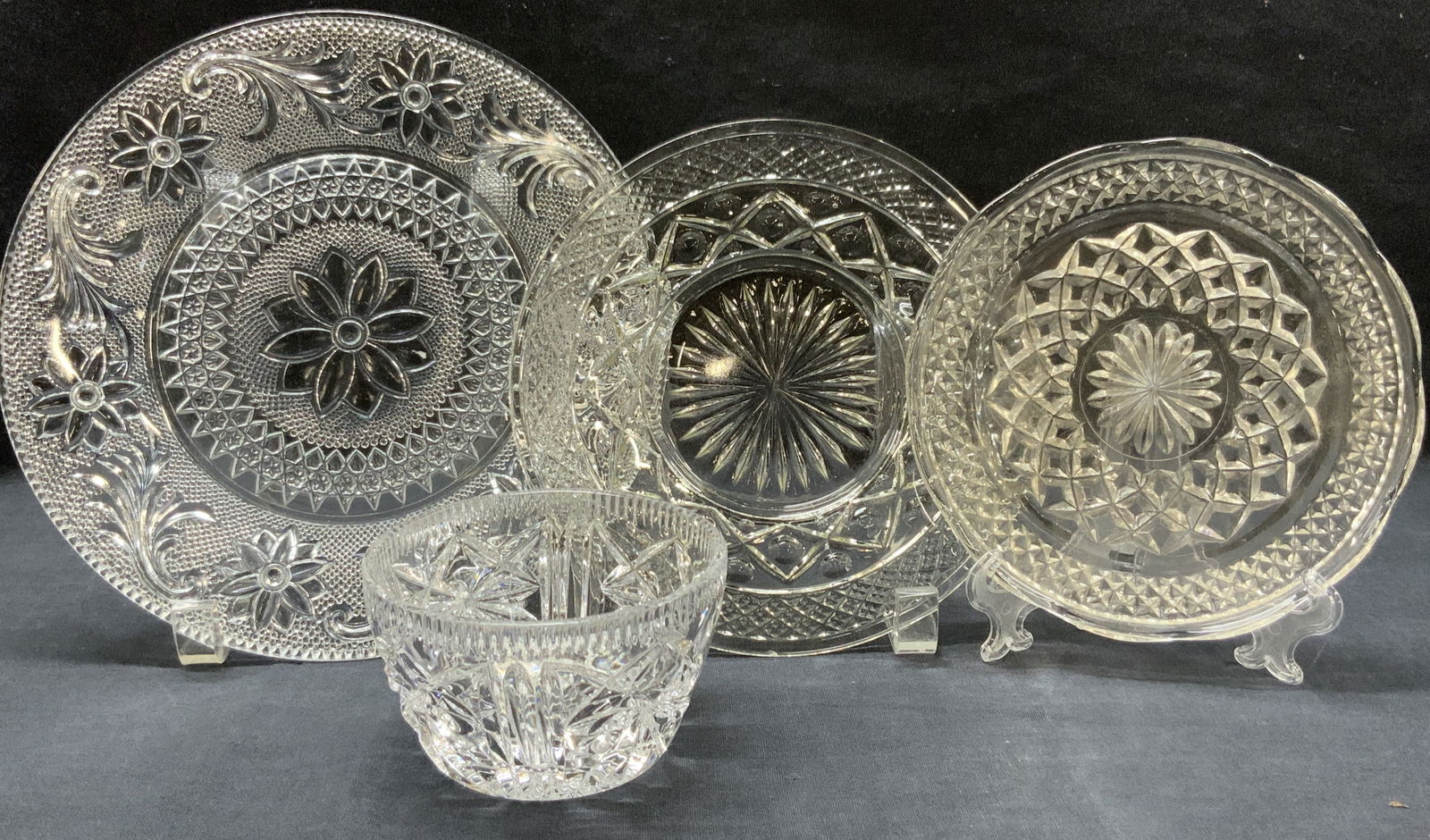 Lot 4 Cut Glass & Crystal Dishes & More (1 of 10)