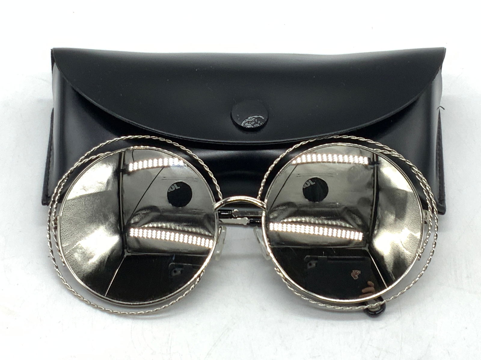 Black Oversized Sunglasses W Case (1 of 8)