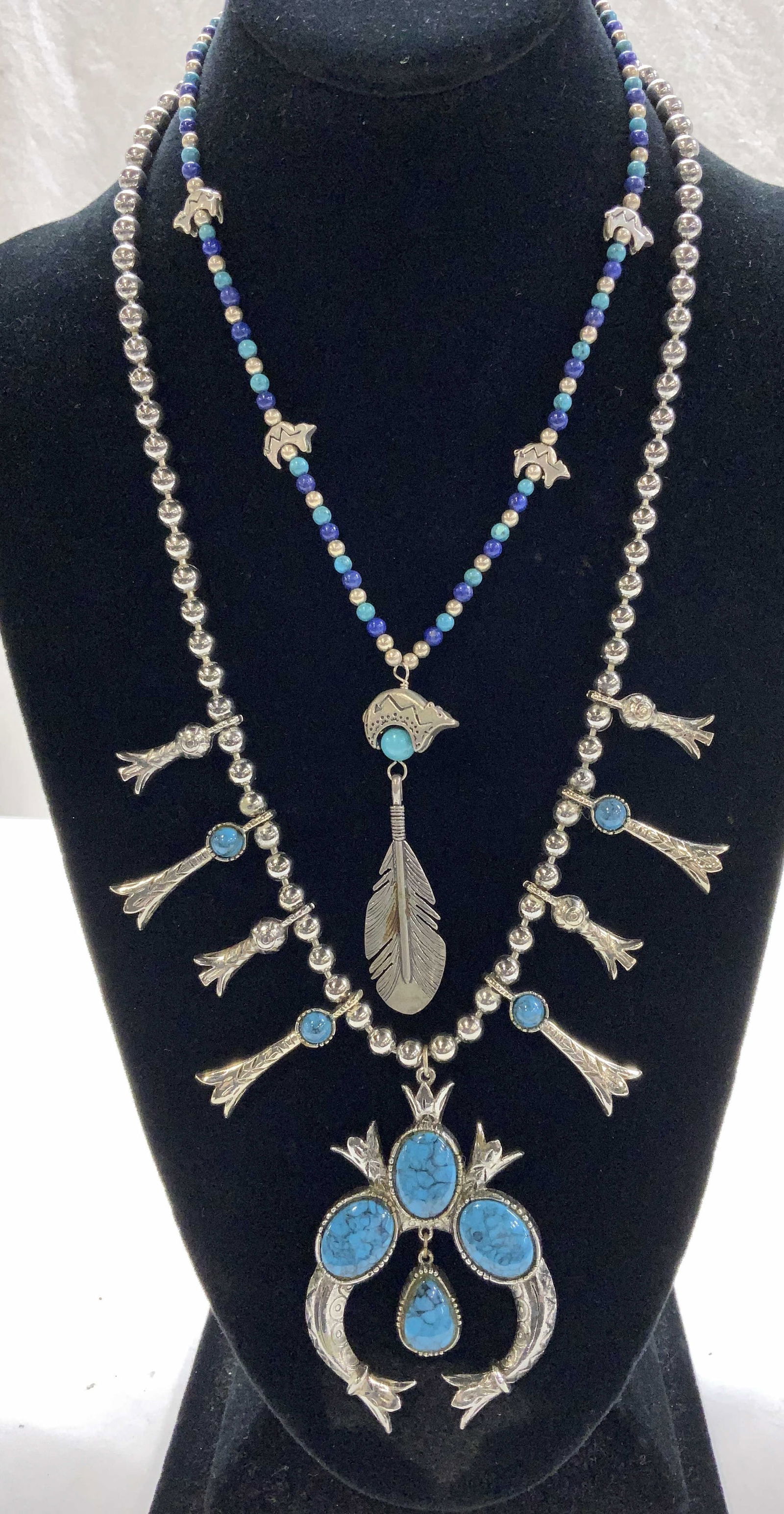 2 Necklaces Native American W Sterling Silver More (1 of 6)