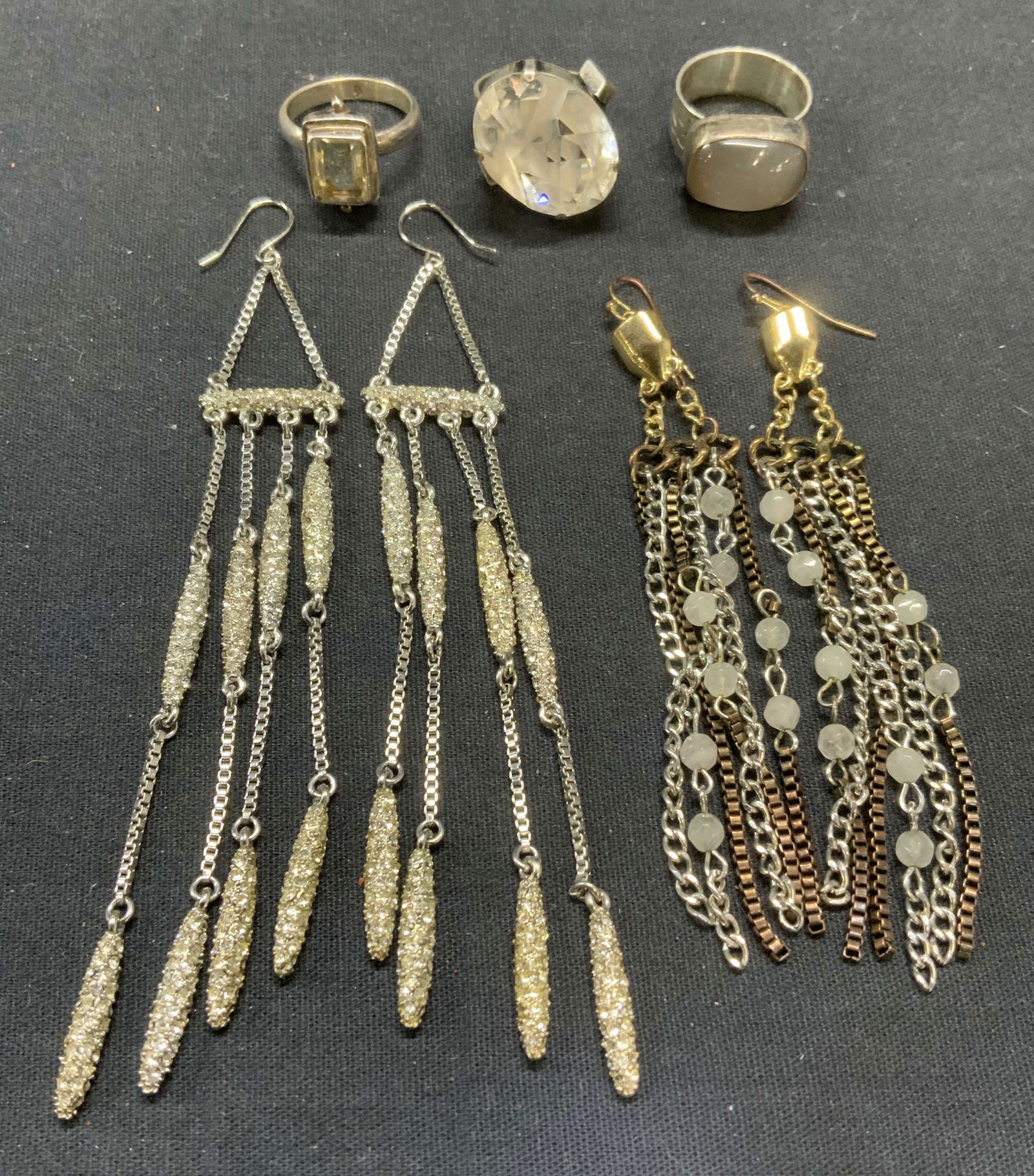 Lot 5 Rings & Earrings, Sterling Silver Gemstone + (1 of 11)