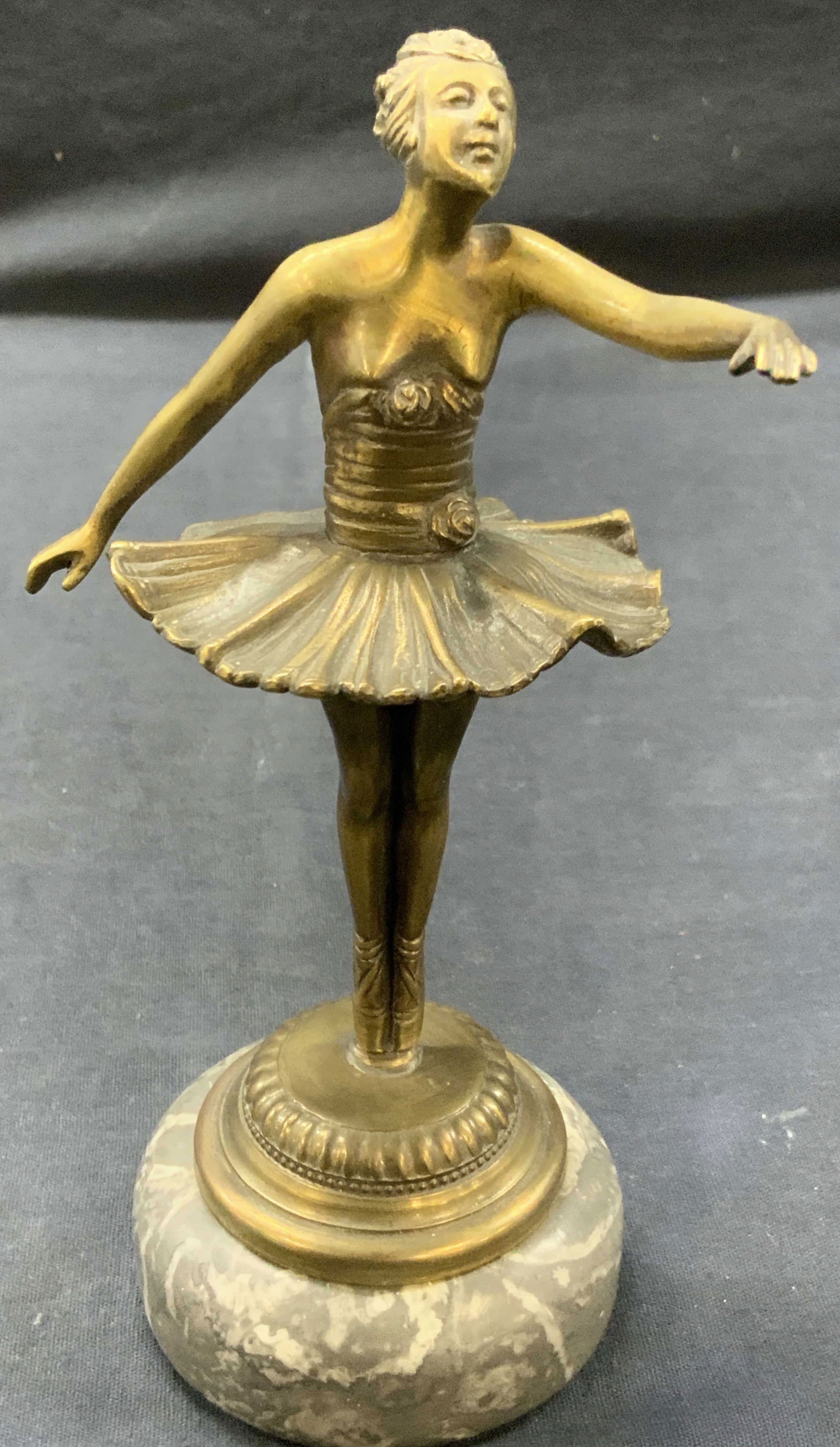 Brass & Marble Ballerina Figural (1 of 9)