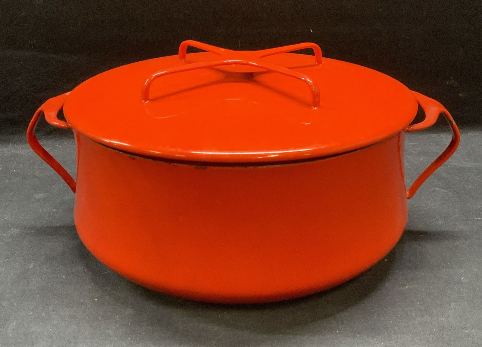 Vintage DANSK Enameled Red Iron Dutch Oven (1 of 7)