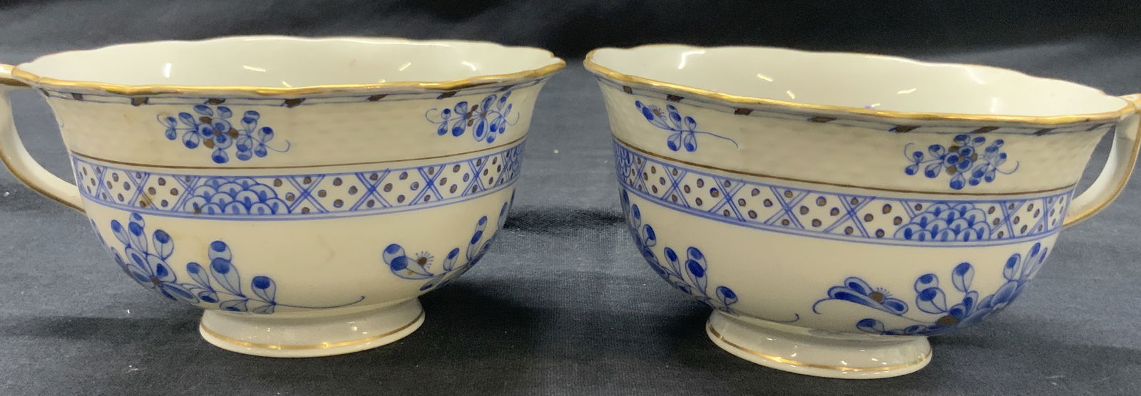 2 Herend Hungary Hand Painted Porcelain Cups (1 of 8)
