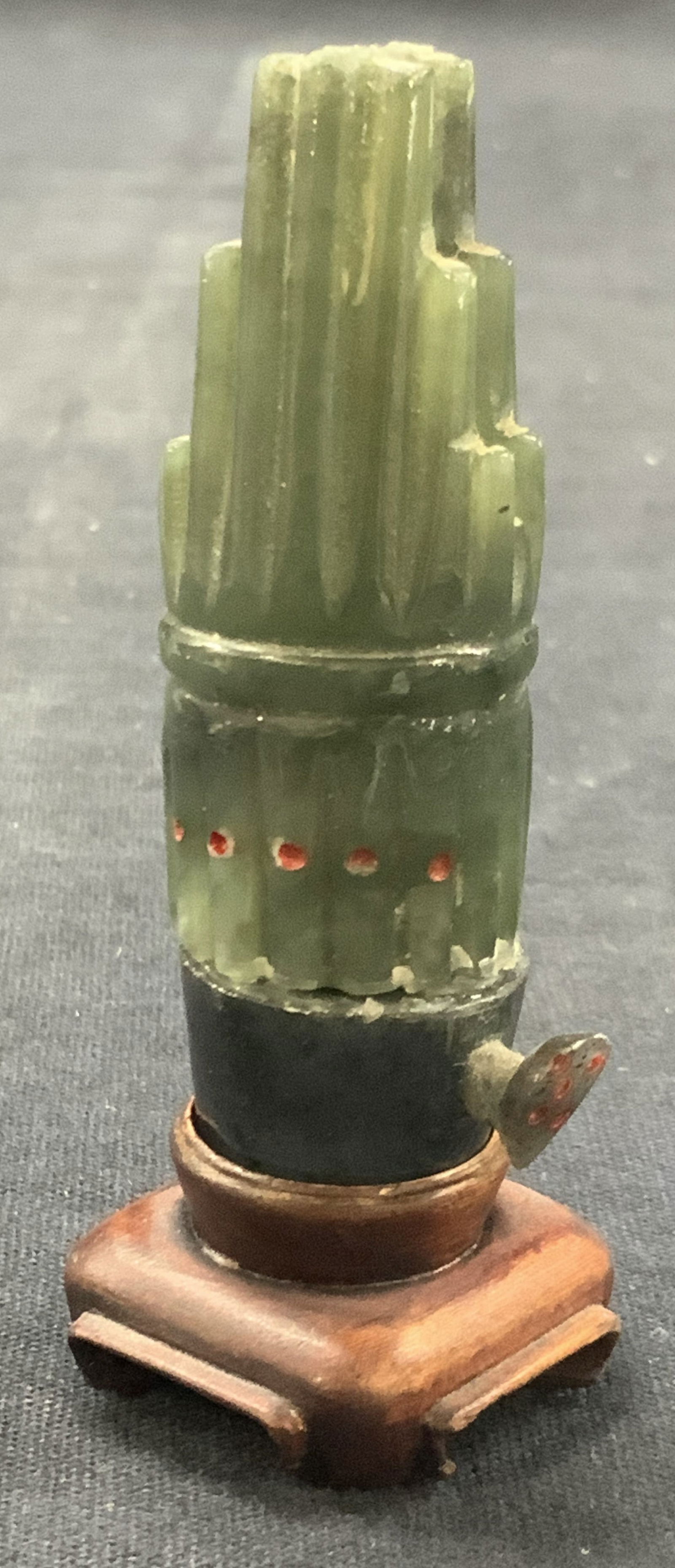 Vtg Carved Jade Asian Miniature Instrument Figural (1 of 8)