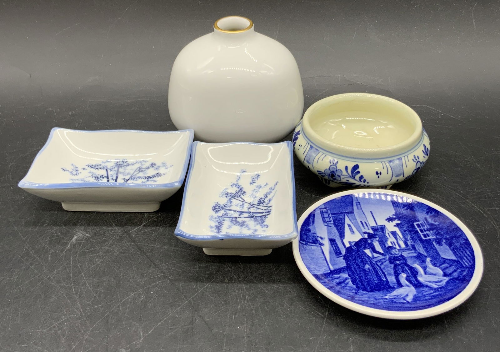 5 Vntg Porcelain Tabletop Accessories, KPM &more (1 of 9)