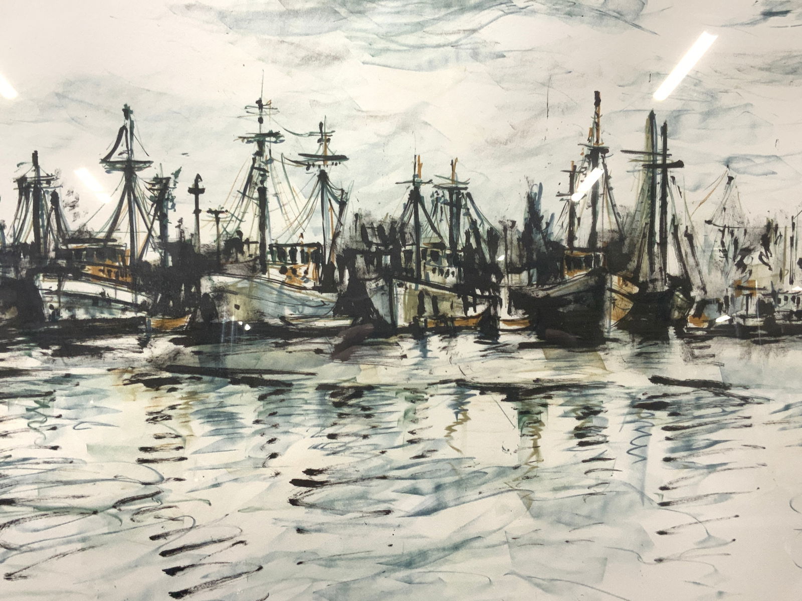 Signed & Numbered Boat Yard Silk Screen Litho (1 of 10)