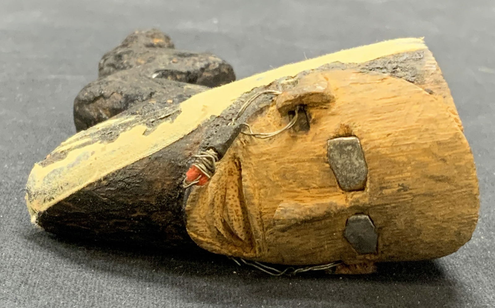 Hand Carved Artisan Wood Figural Tobacco Pipe (1 of 6)