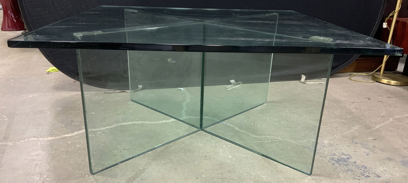 Post Modern Glass Top & Base Coffee Table (1 of 8)