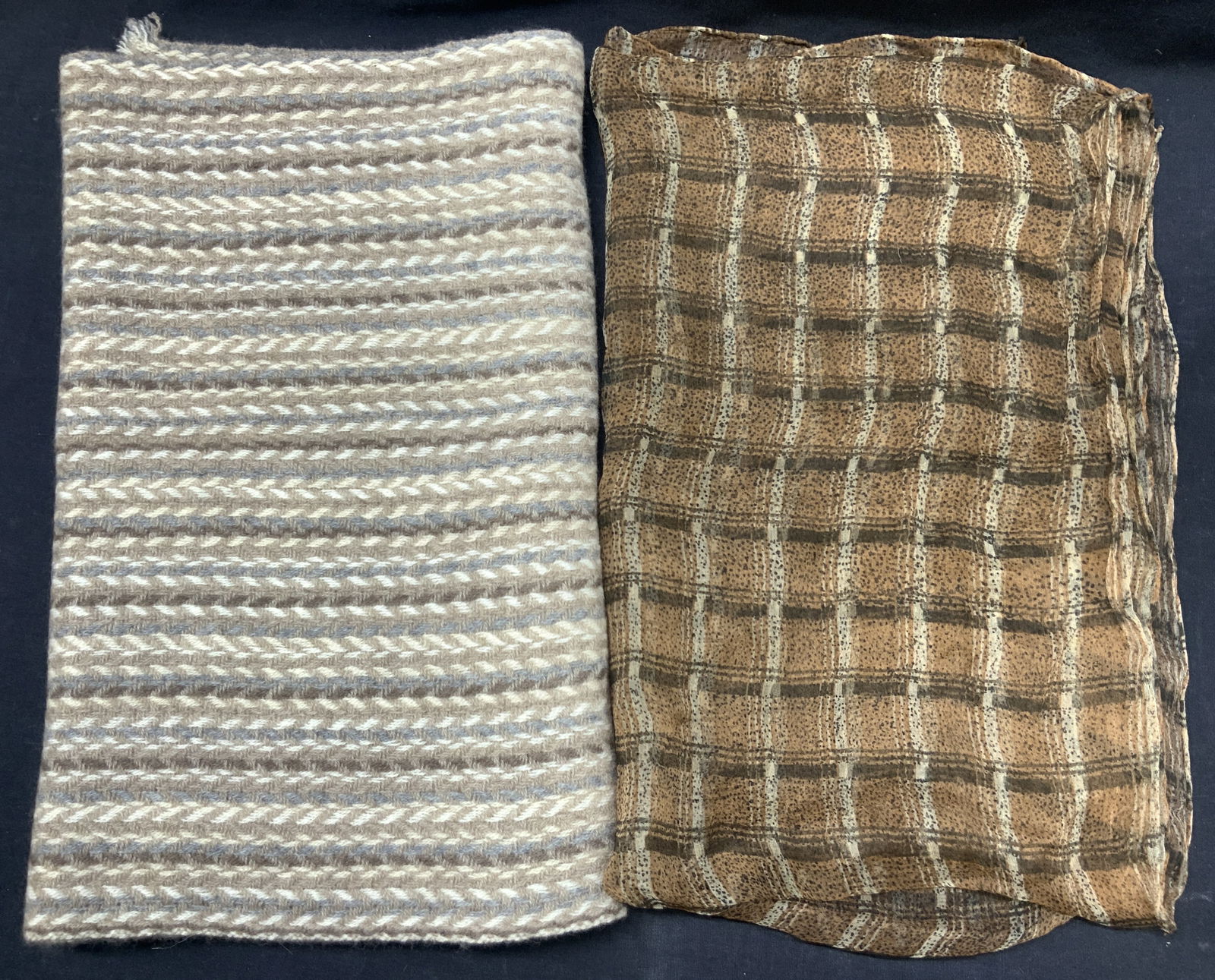 2 Silk & Fiber Blended Scarves (1 of 9)