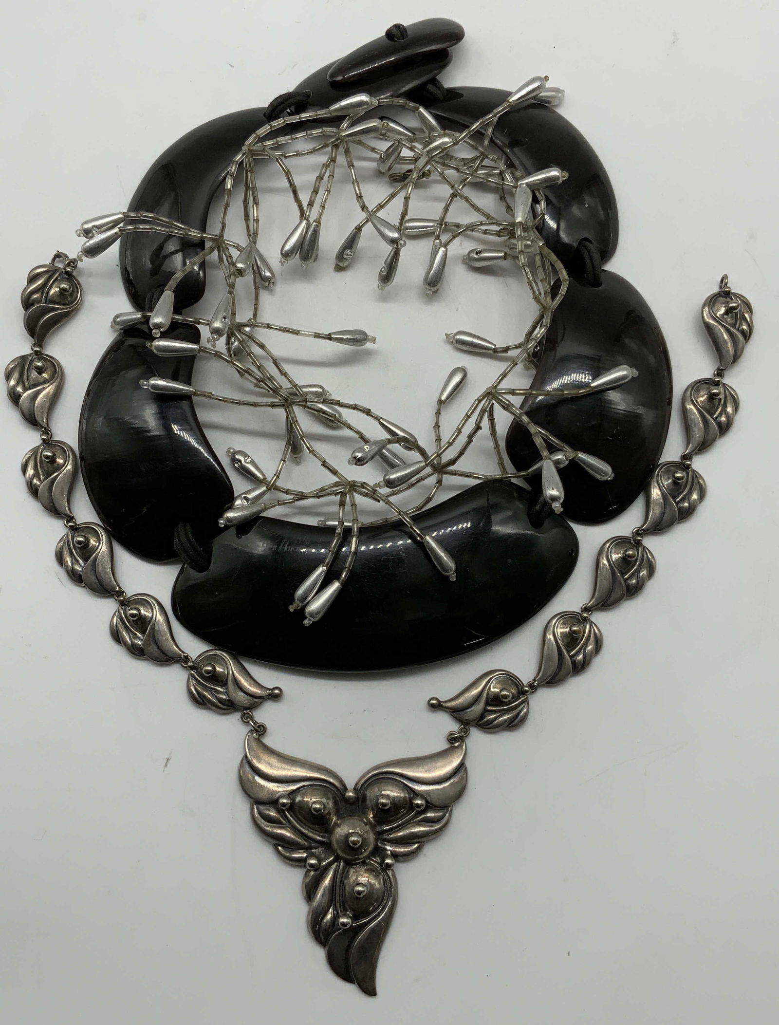 Lot 3 Horn Necklace, Silver Necklace, More (1 of 9)