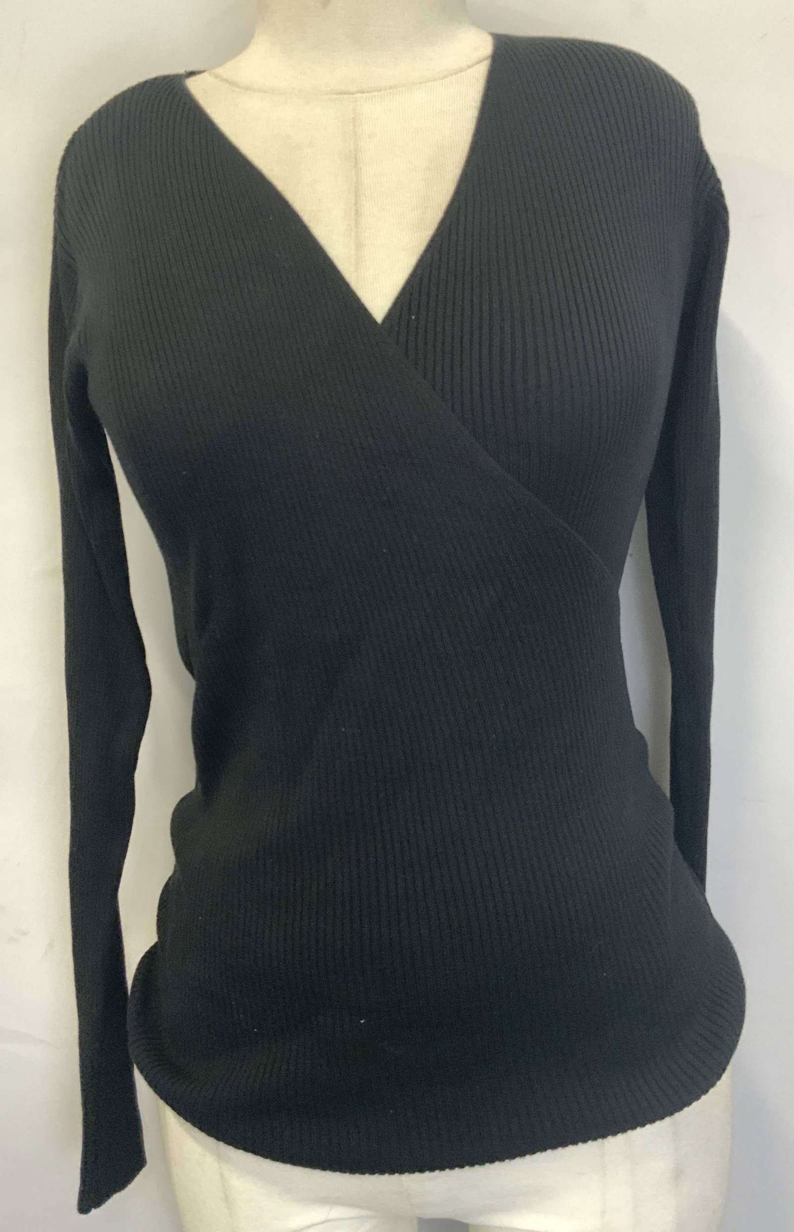 I.Magin Design Studio Silk Cross V Neck Shirt: I.Magin Size Small 100 Silk with a cross neckline and long sleeves. Sleeve measure approx 20.5 inches long form inseam and chest measures 14.5 inches across and 16 inches down from underarm inseam Min
