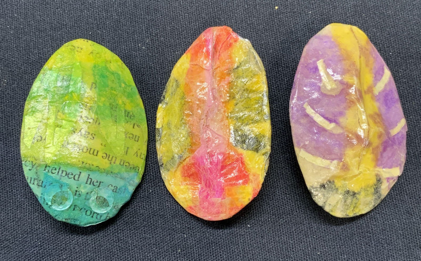 Set 3 J Seffens Paper Mache Insect Brooches (1 of 7)