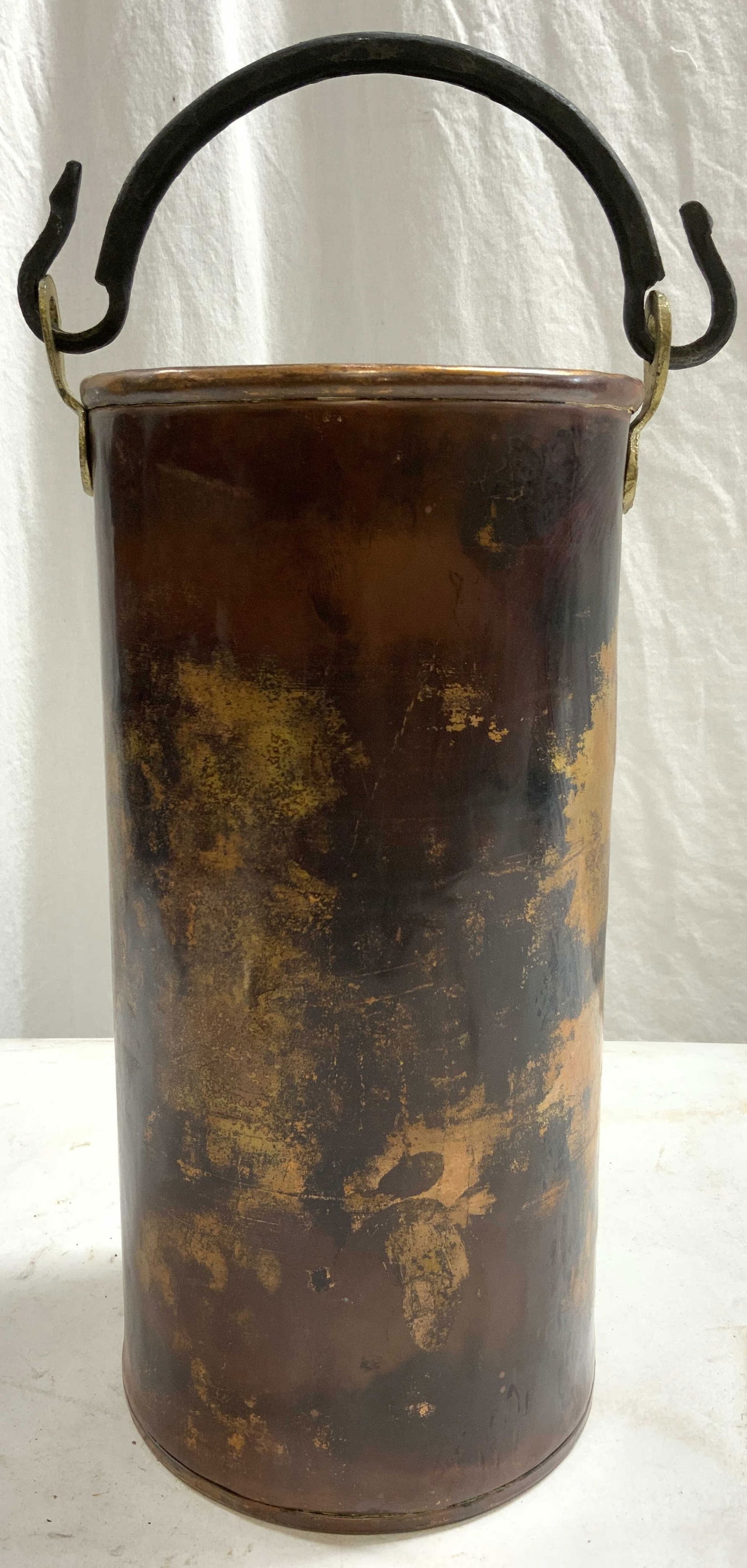 Vintage Copper Vessel W Handle TURKEY 15.5in (1 of 6)