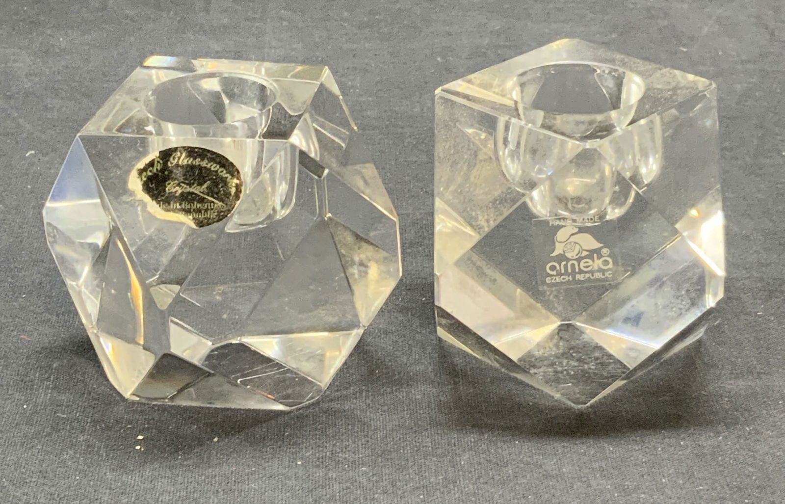 Lot 2 Arnela & Czech Glassworks Candle Holders (1 of 9)