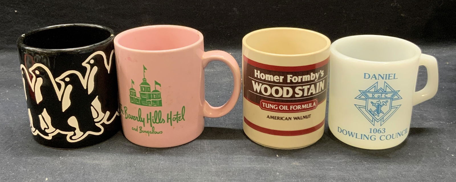 Lot 4 Vintage Glass & Ceramic Mugs (1 of 9)