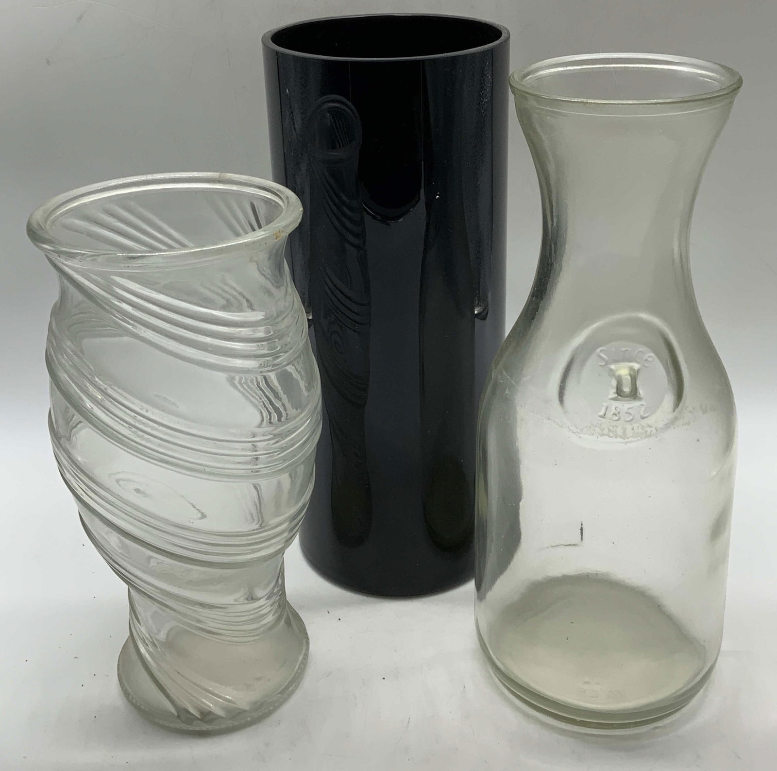 Lot 3 Laslo MIKASA Black Cylinder Vase, More (1 of 10)