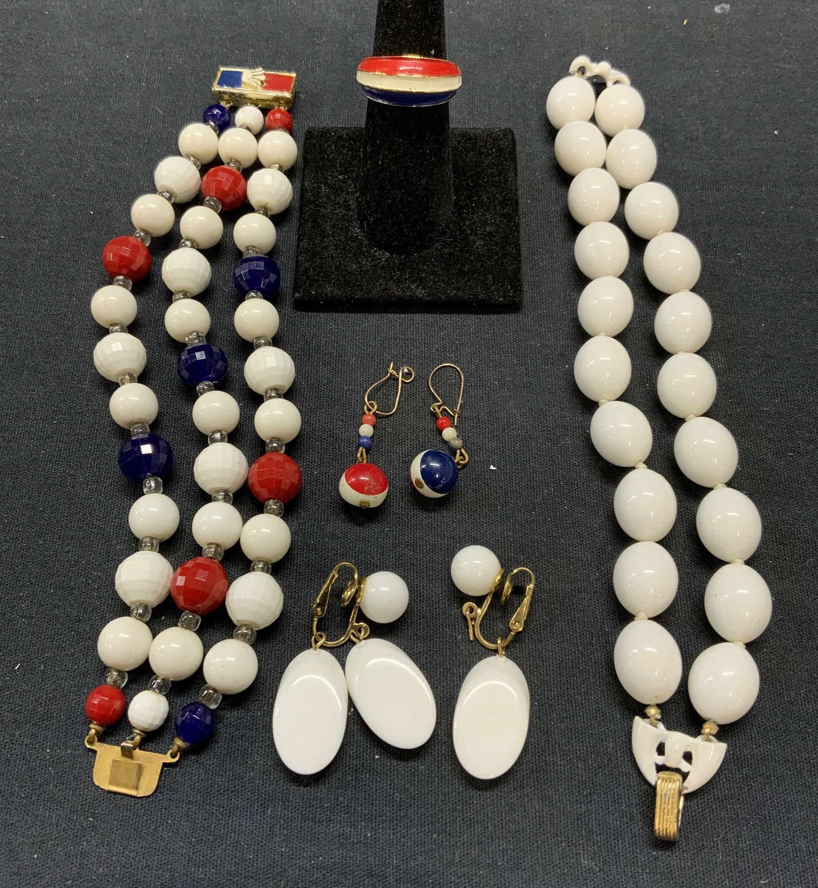 Lot 5 Trifari Lucite Bracelet & Earrings, More (1 of 10)