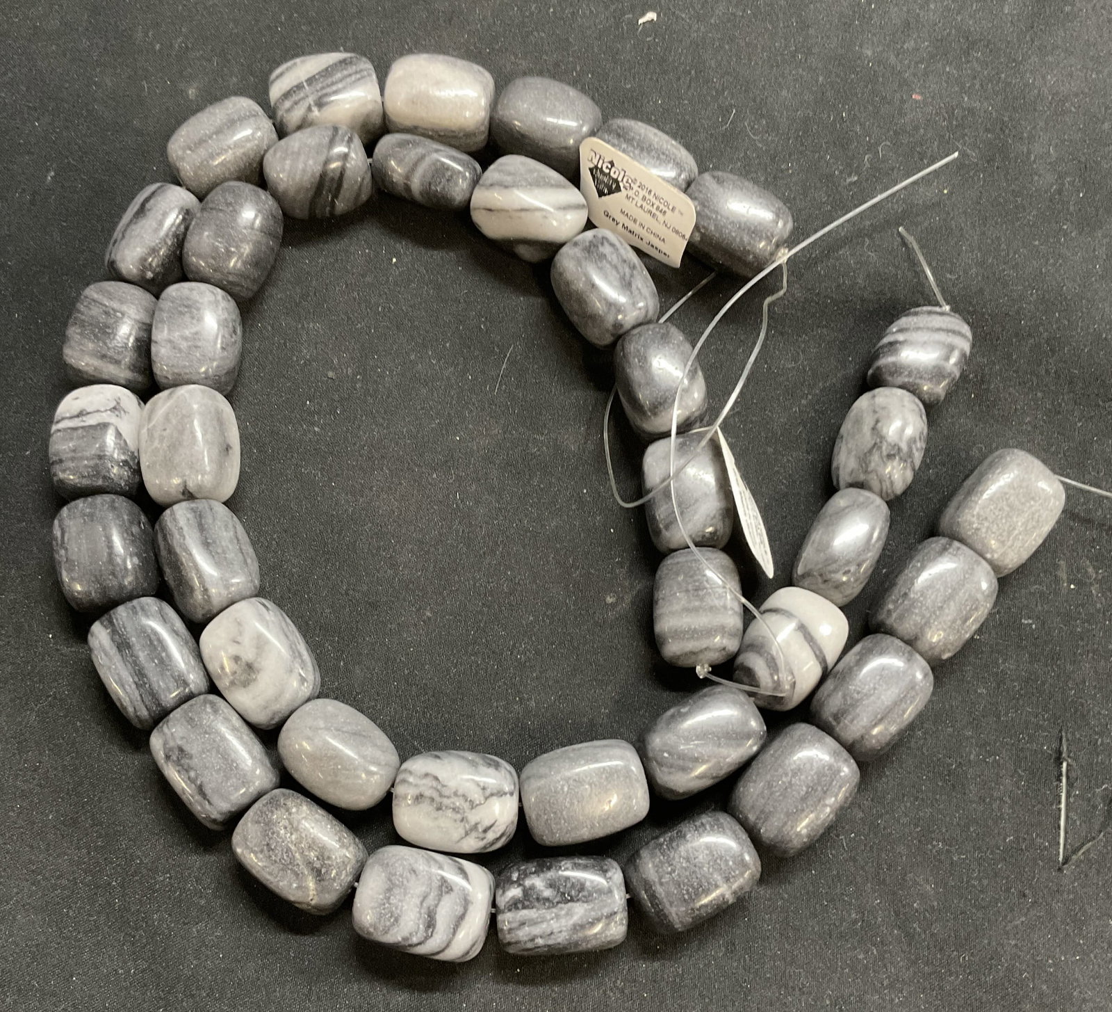 NICOLE Grey Matrix Jasper Polished Stones (1 of 6)