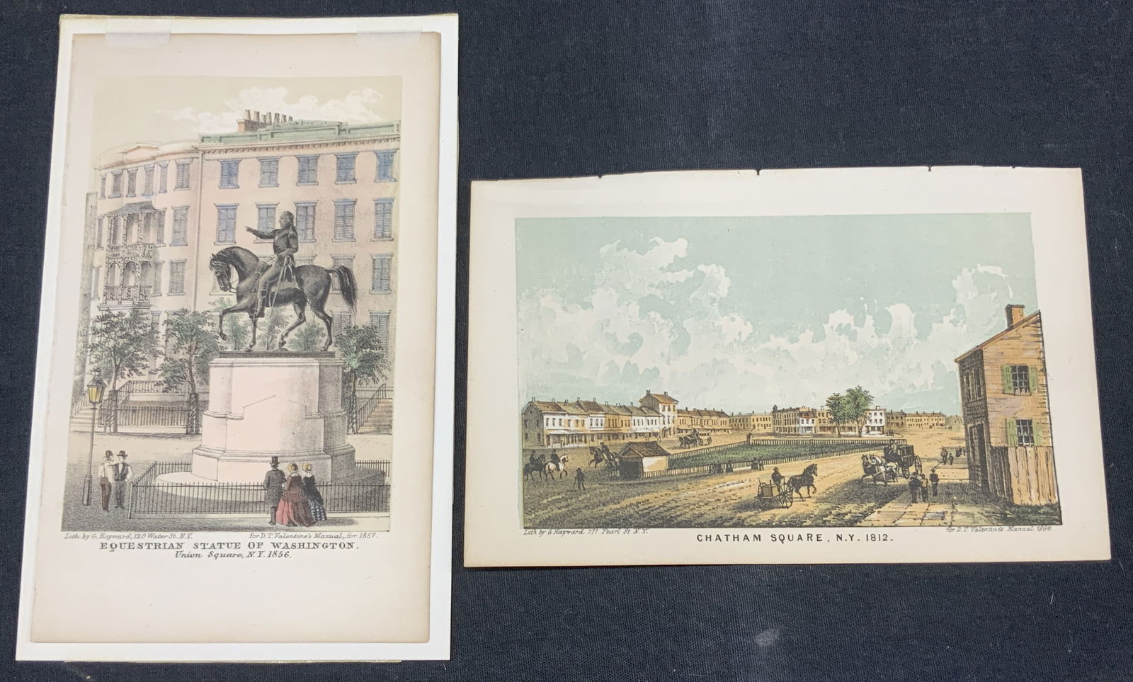2 Antq Land & City Scape Lithographs, 1857-64 (1 of 8)