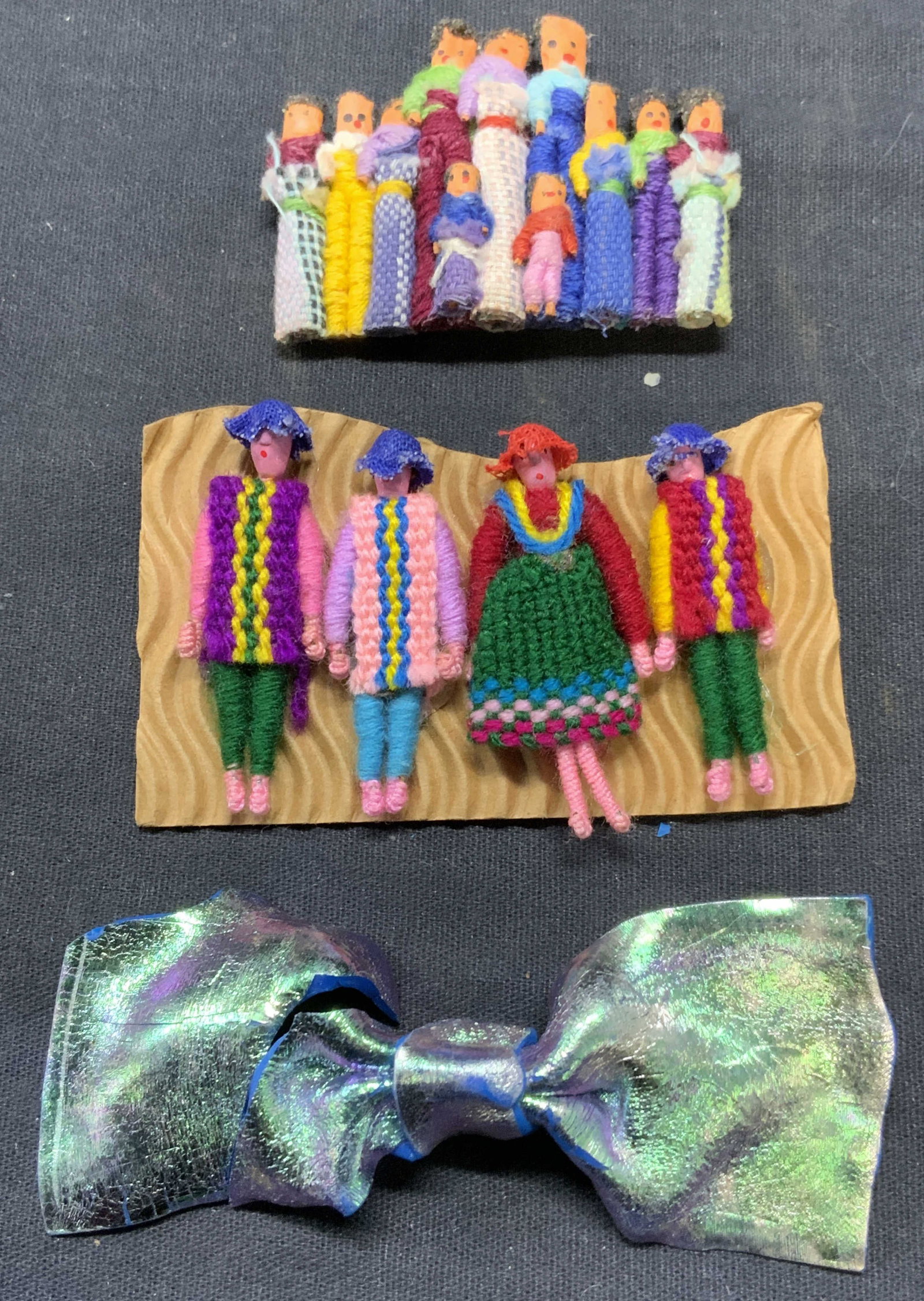 Lot 3 Jewelry Handmade Figural Knit Brooch, More (1 of 8)