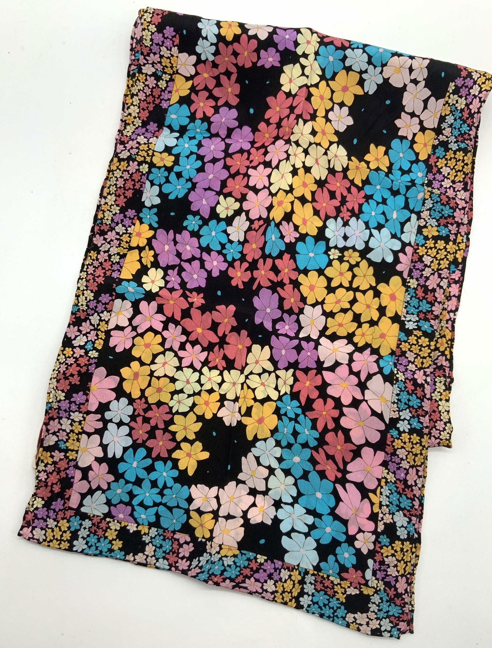 Echo Silk Floral Scarf (1 of 6)