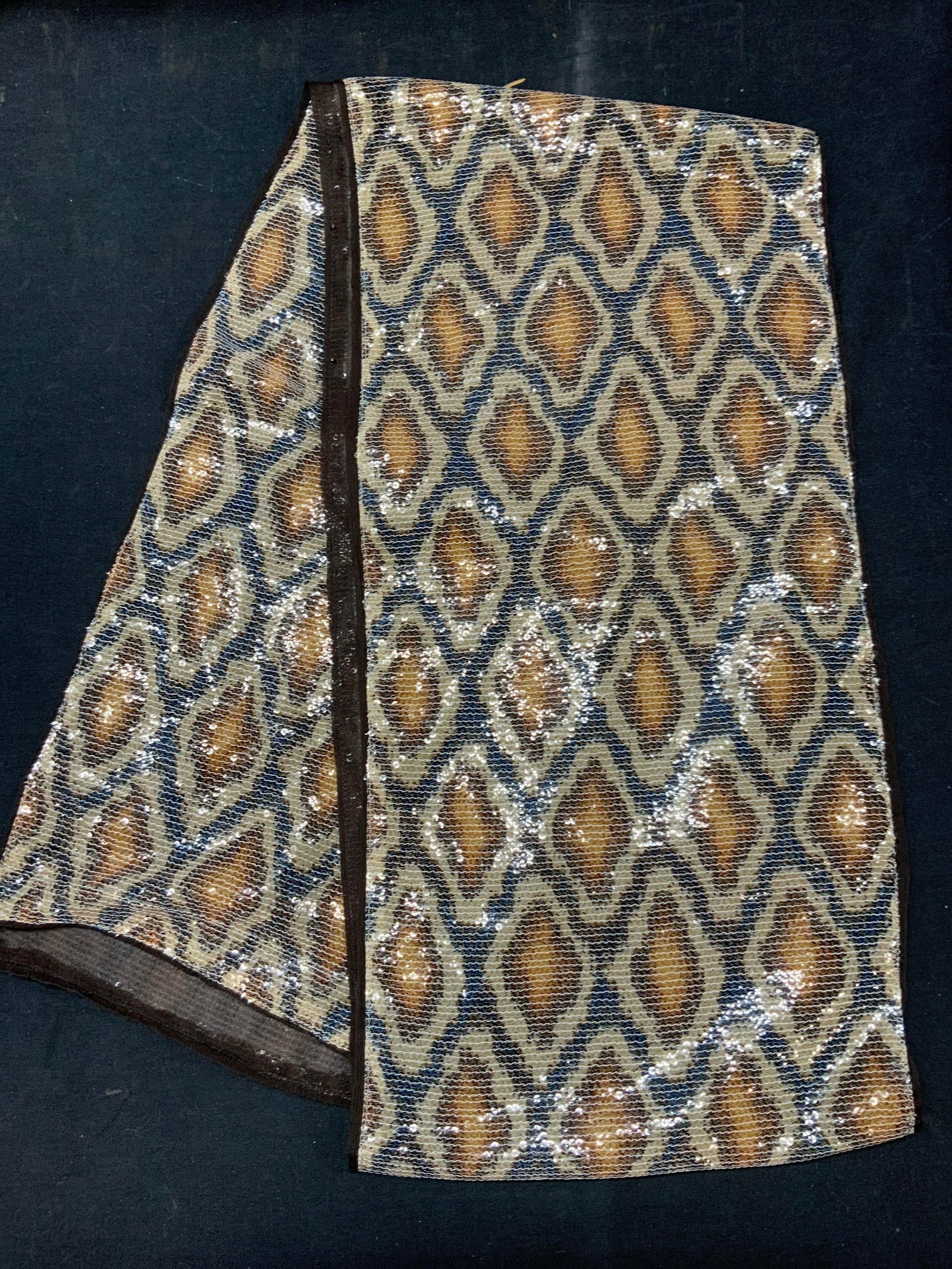 Snake Skin Patterned Sequin Scarf (1 of 6)