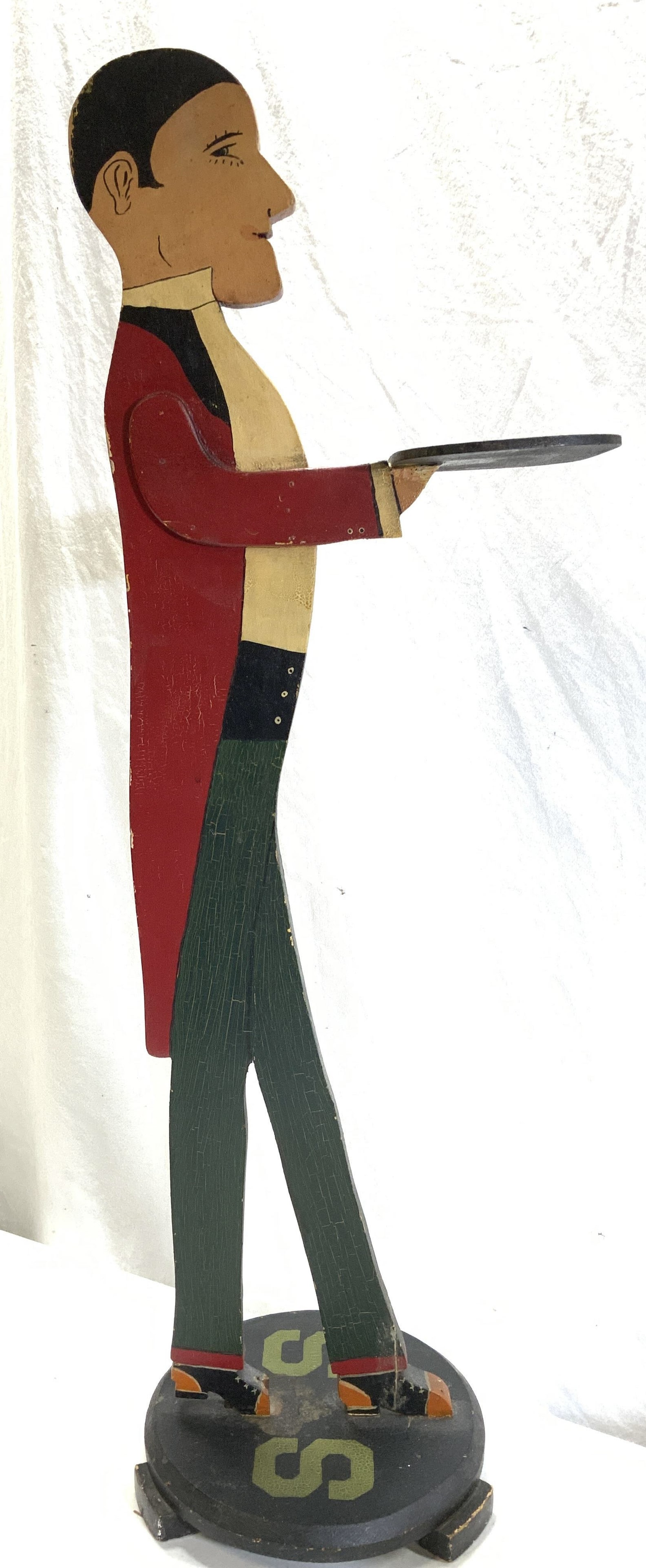 Collectible Standing Wood Footman Tray 34 in. (1 of 7)