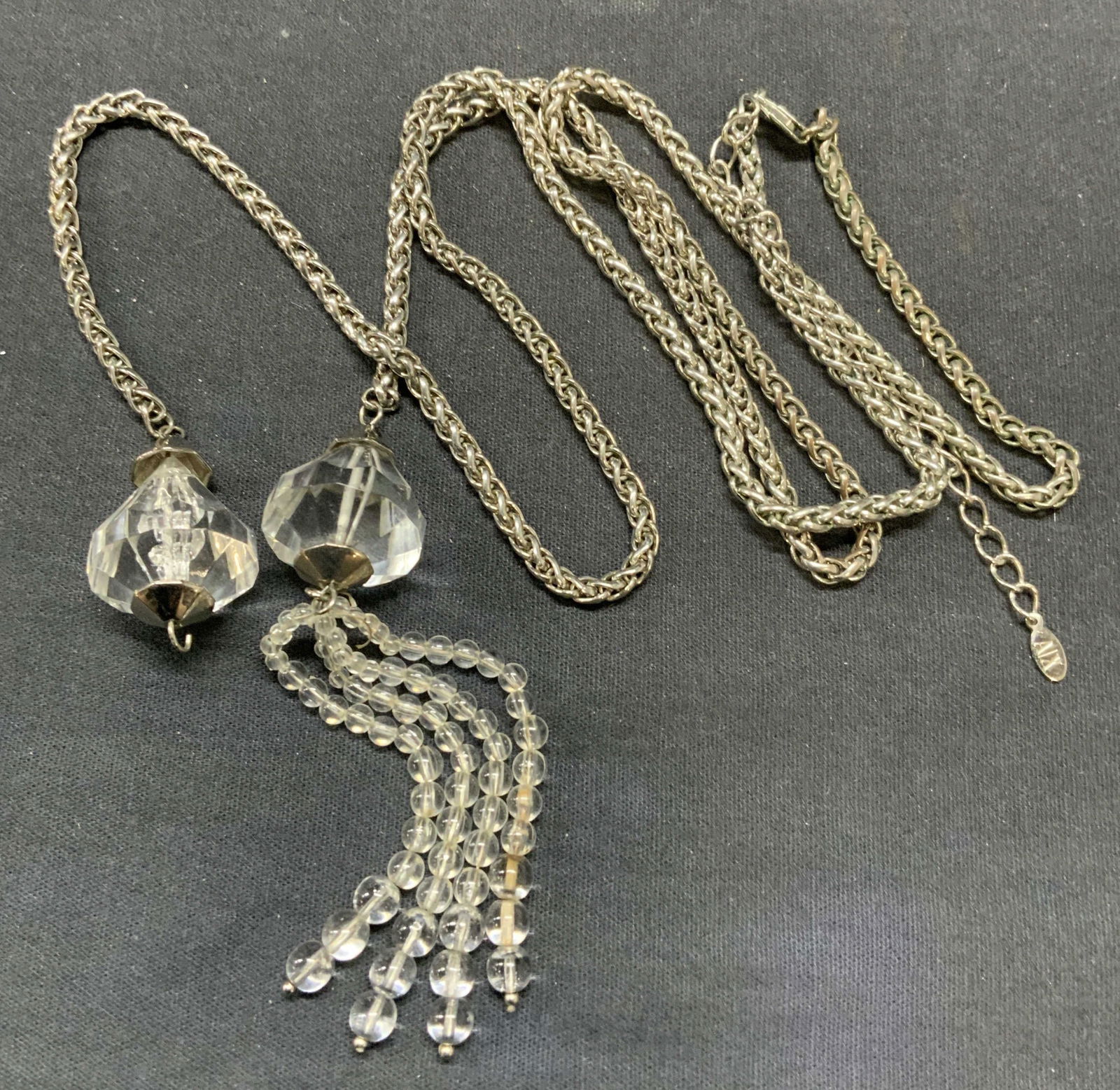 Armani Exchange Silver Tn Crystal Necklace (1 of 6)