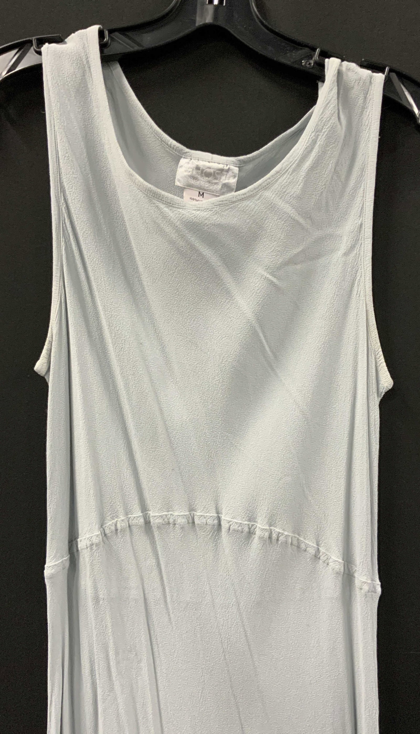 GHOST Ankle Length Summer Dress, England: Light blue rayon dress, labeled GHOST MADE IN ENGLAND. Size Med. 57 in. Long. Ladies dress, Summer dress, sleeveless dress, casual wear, vintage wear, designer Ghost, Made in England Clothing, Ladies 