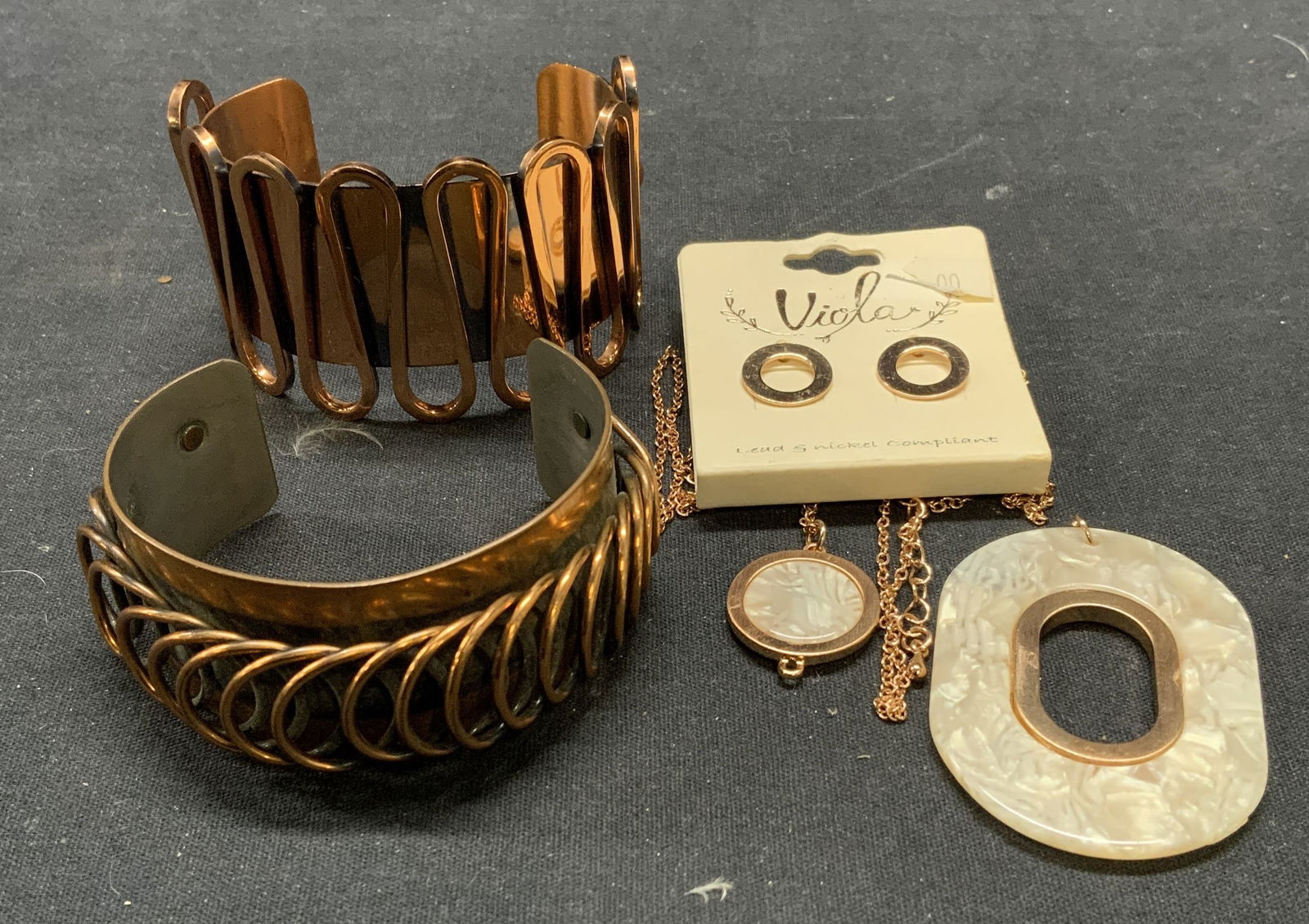 Lot 3 Vintage Renoir Copper Bracelets, More (1 of 9)