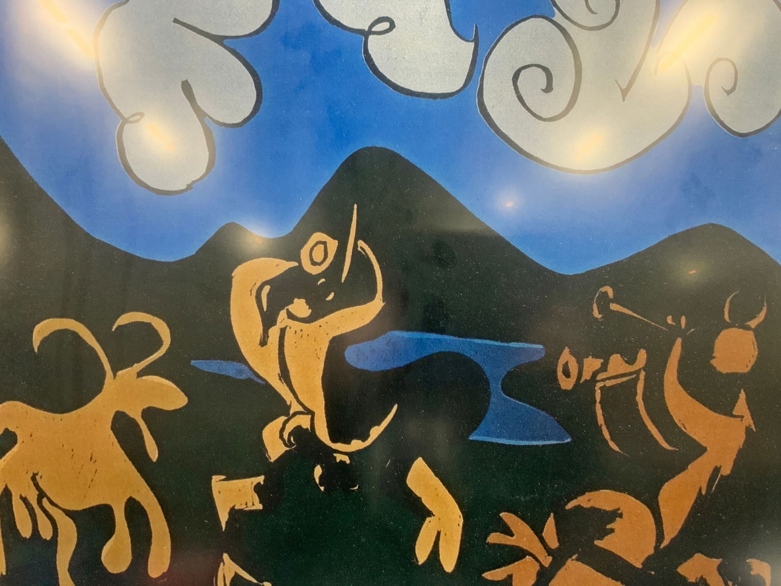 Framed After Picasso Two Satyrs & A Goat Lithograph (1 of 9)