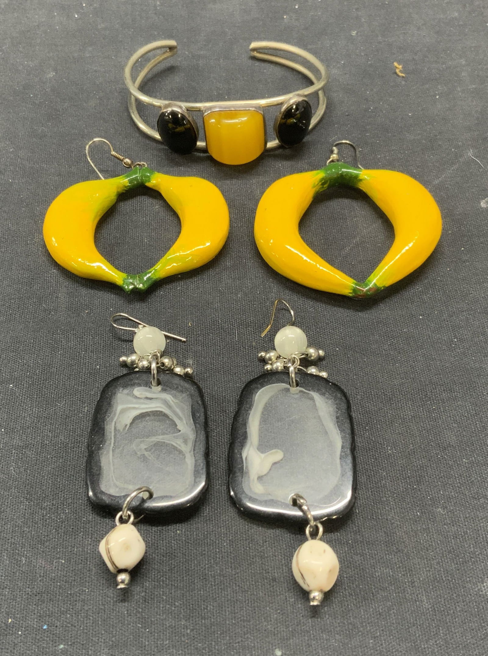 Lot 3 Jewelry Handmade Banana Earrings, More (1 of 6)