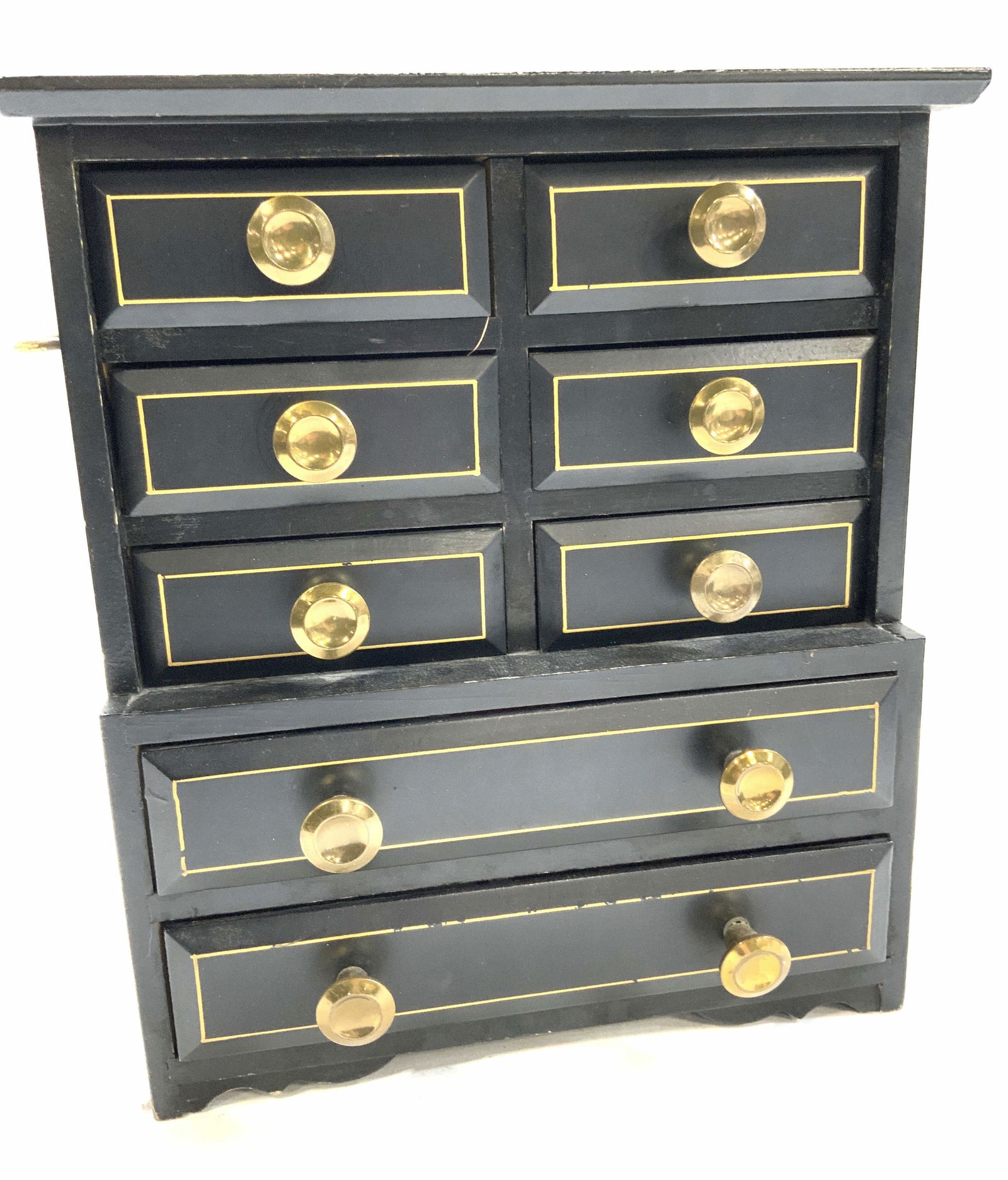 Lacquered Wooden Arts & Crafts Table Chest (1 of 11)