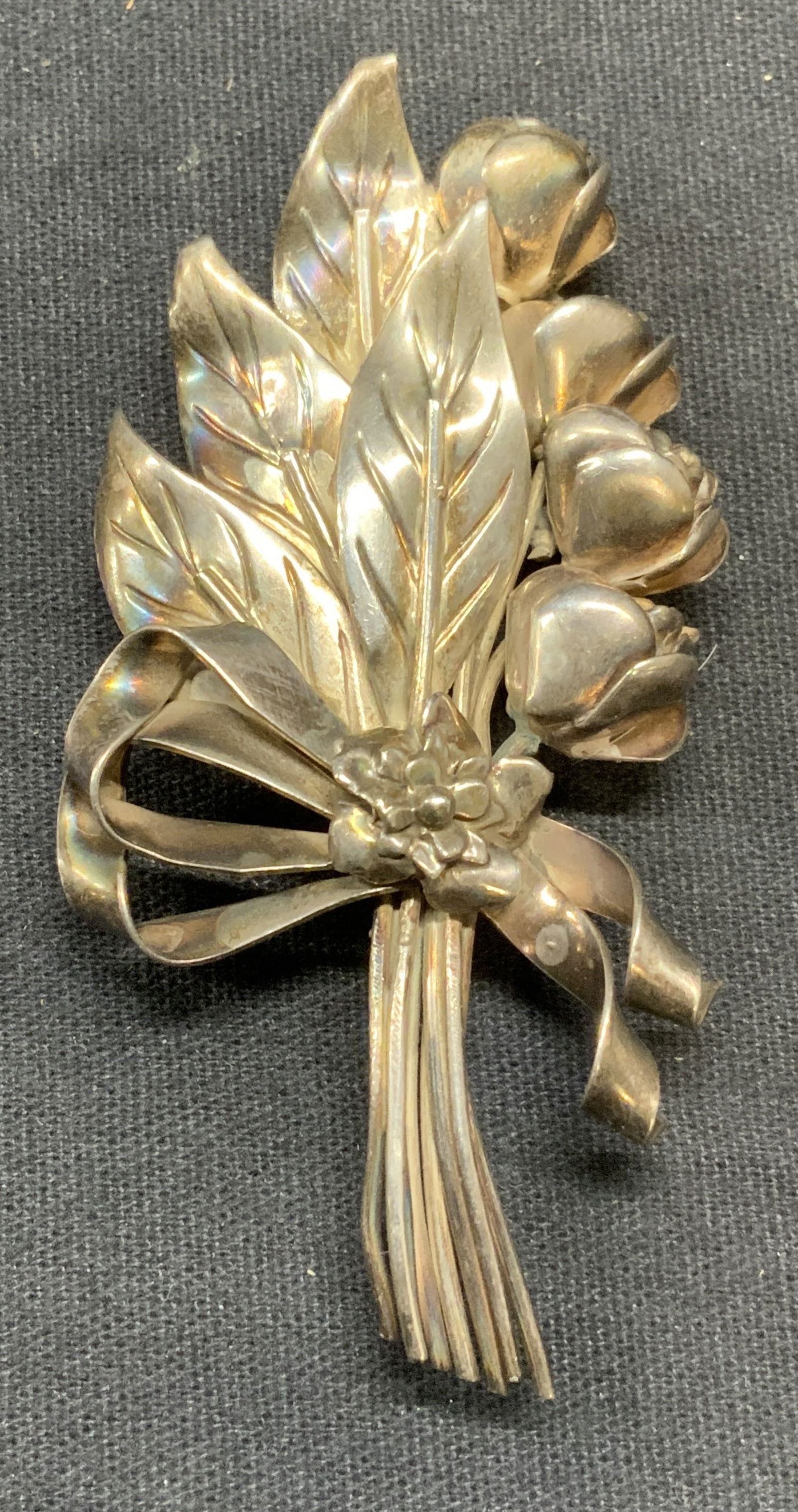 Vintage Hobe Sterling Silver Flower Brooch (1 of 8)