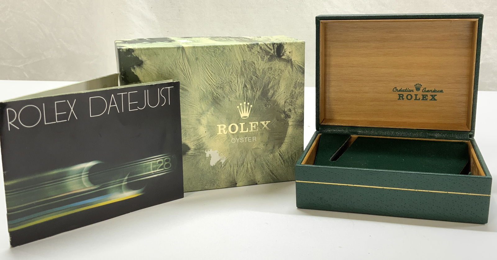 Rolex Green Leather Wood Presentation Box 3 Auction