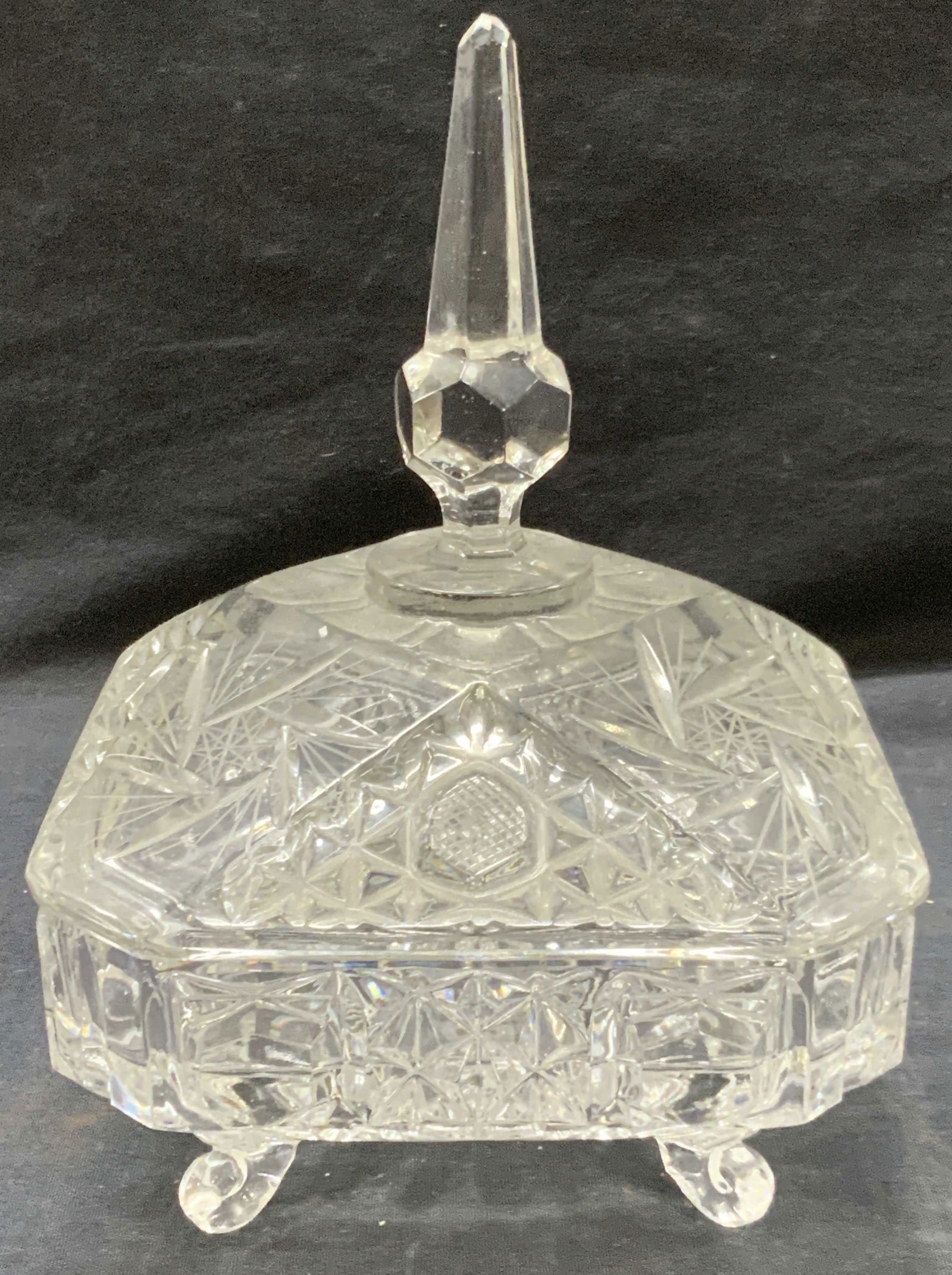 Cut Glass Footed Vessel (1 of 8)
