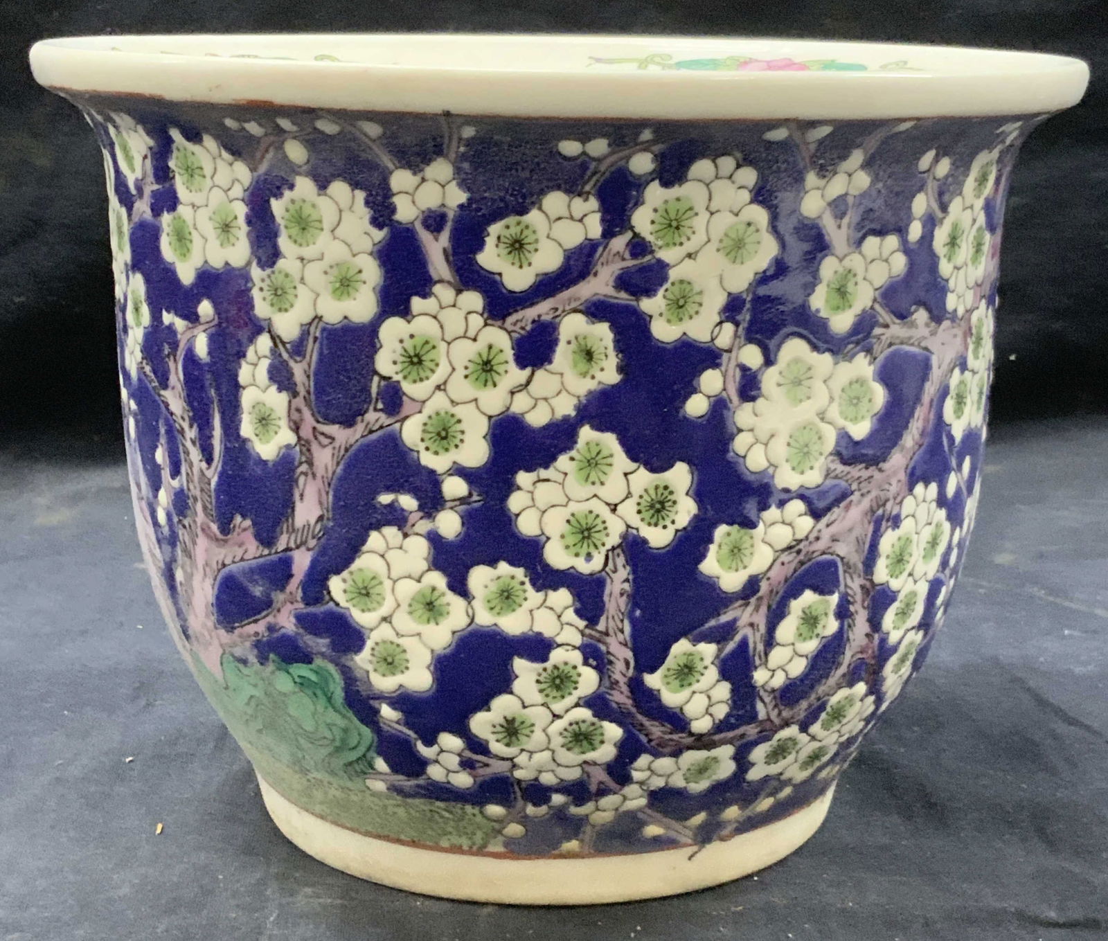 Asian Painted Ceramic Planter (1 of 6)