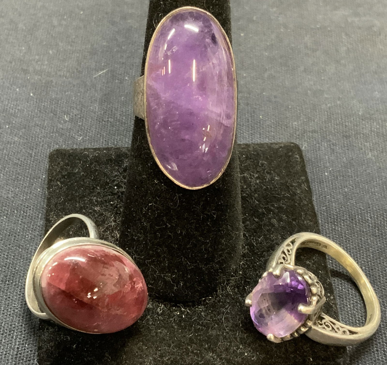 Lot 3 Karina Sterling Silver Amethyst Ring, More (1 of 8)