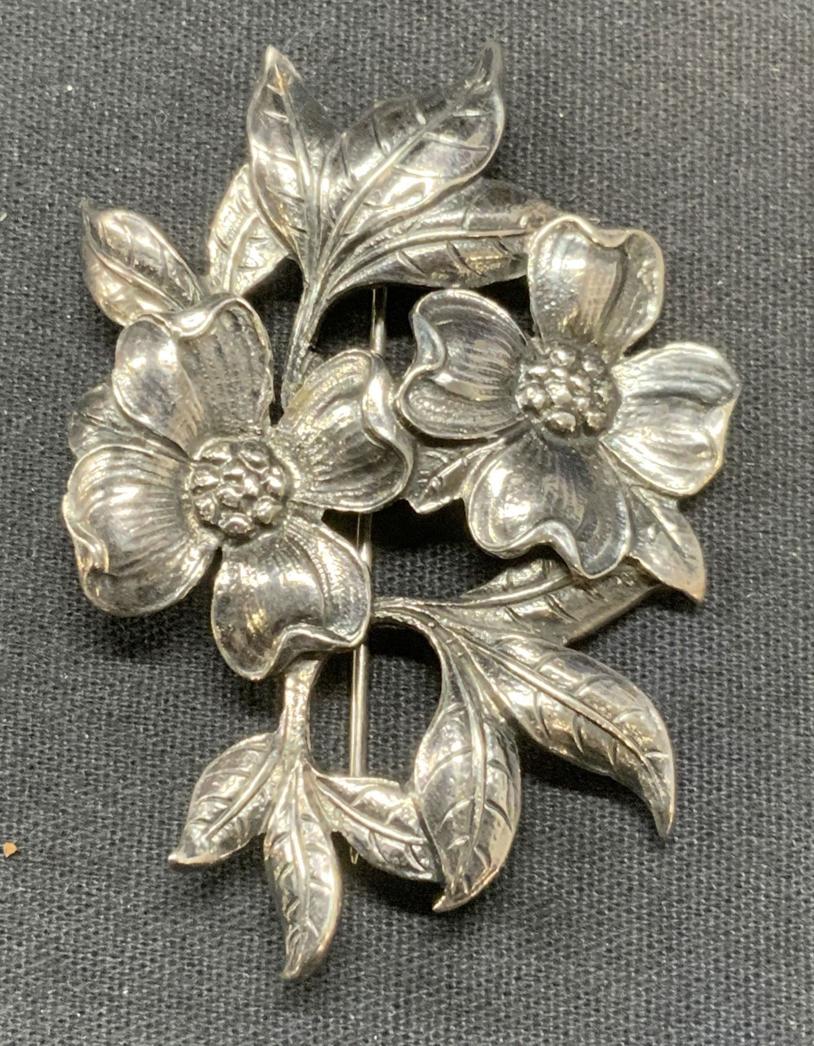 Vintage Cini Sterling Silver Flower Brooch (1 of 6)
