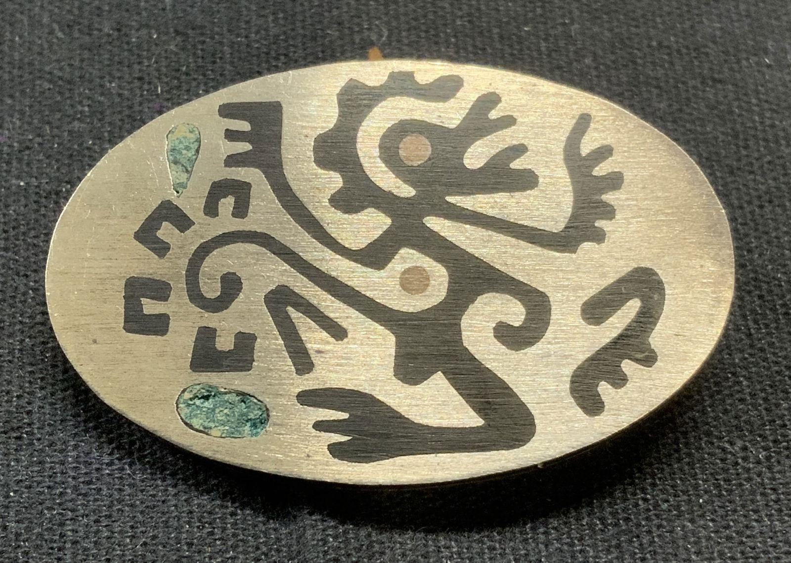 Vintage Sterling Silver Figural Brooch, Mexico (1 of 7)