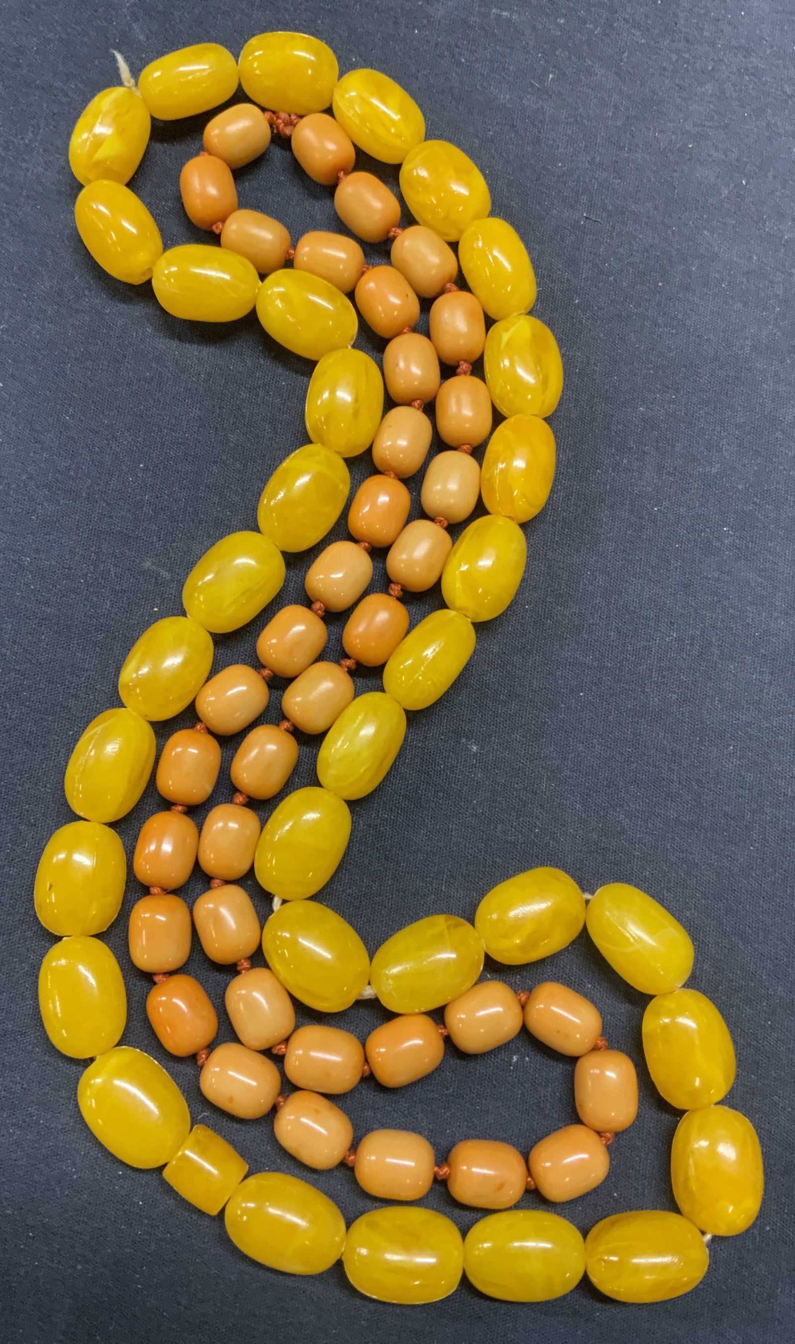 Lot 2 Faux Amber Beaded Necklaces (1 of 6)