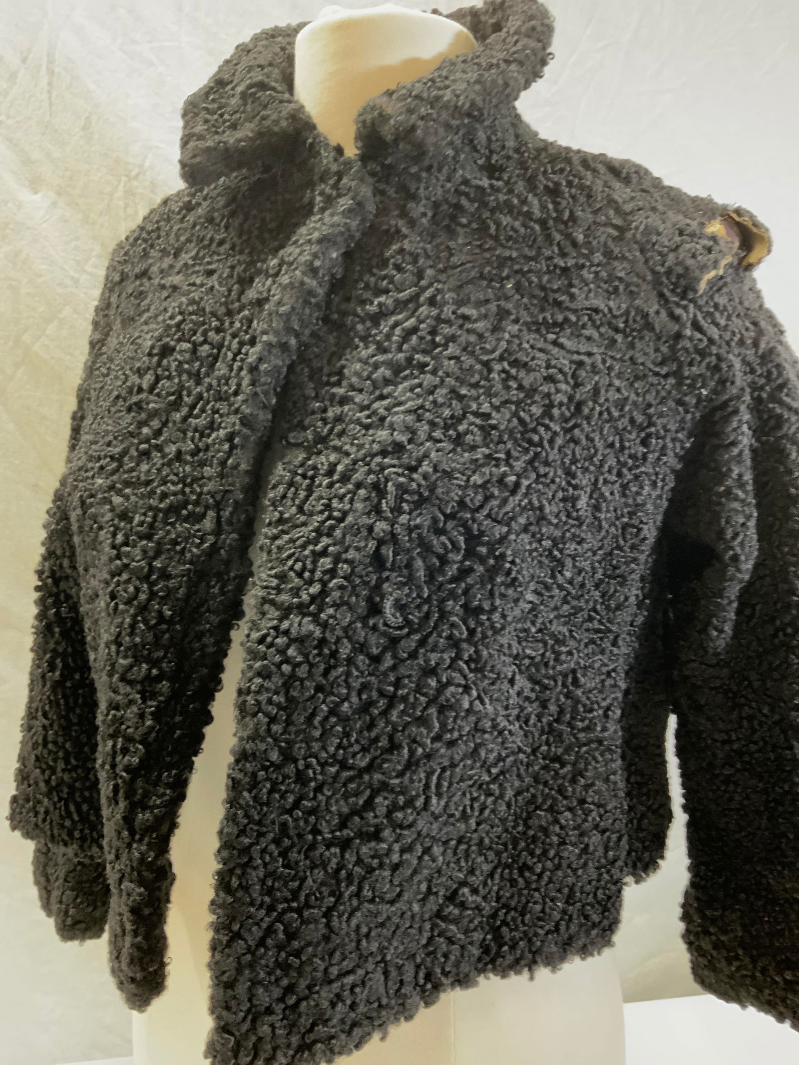 Bespoke Curley Lamb Vintage Crop Jacket (1 of 12)