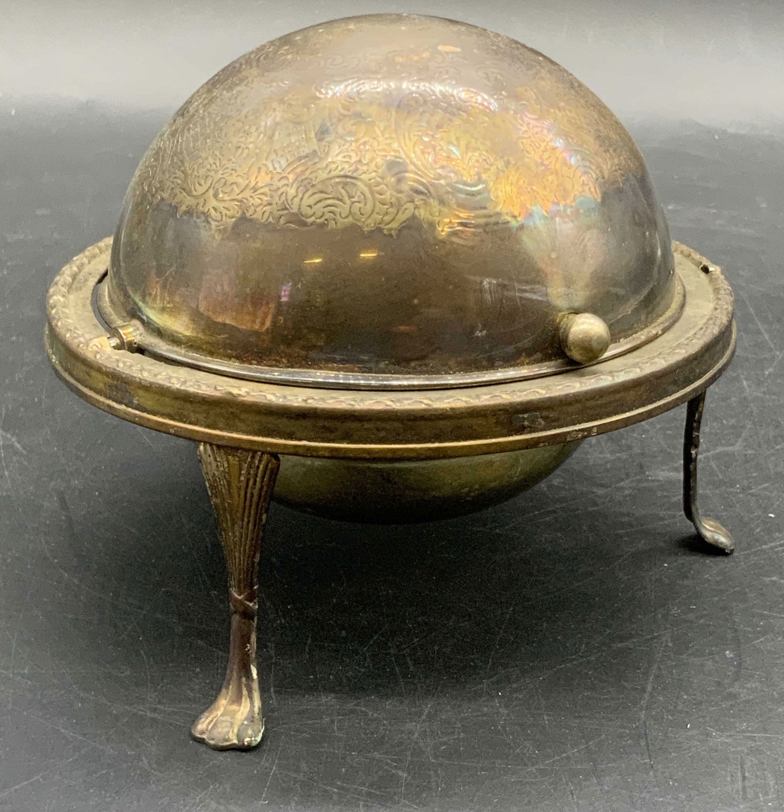 Vintage Signed Domed Roll Top Butter Server (1 of 9)