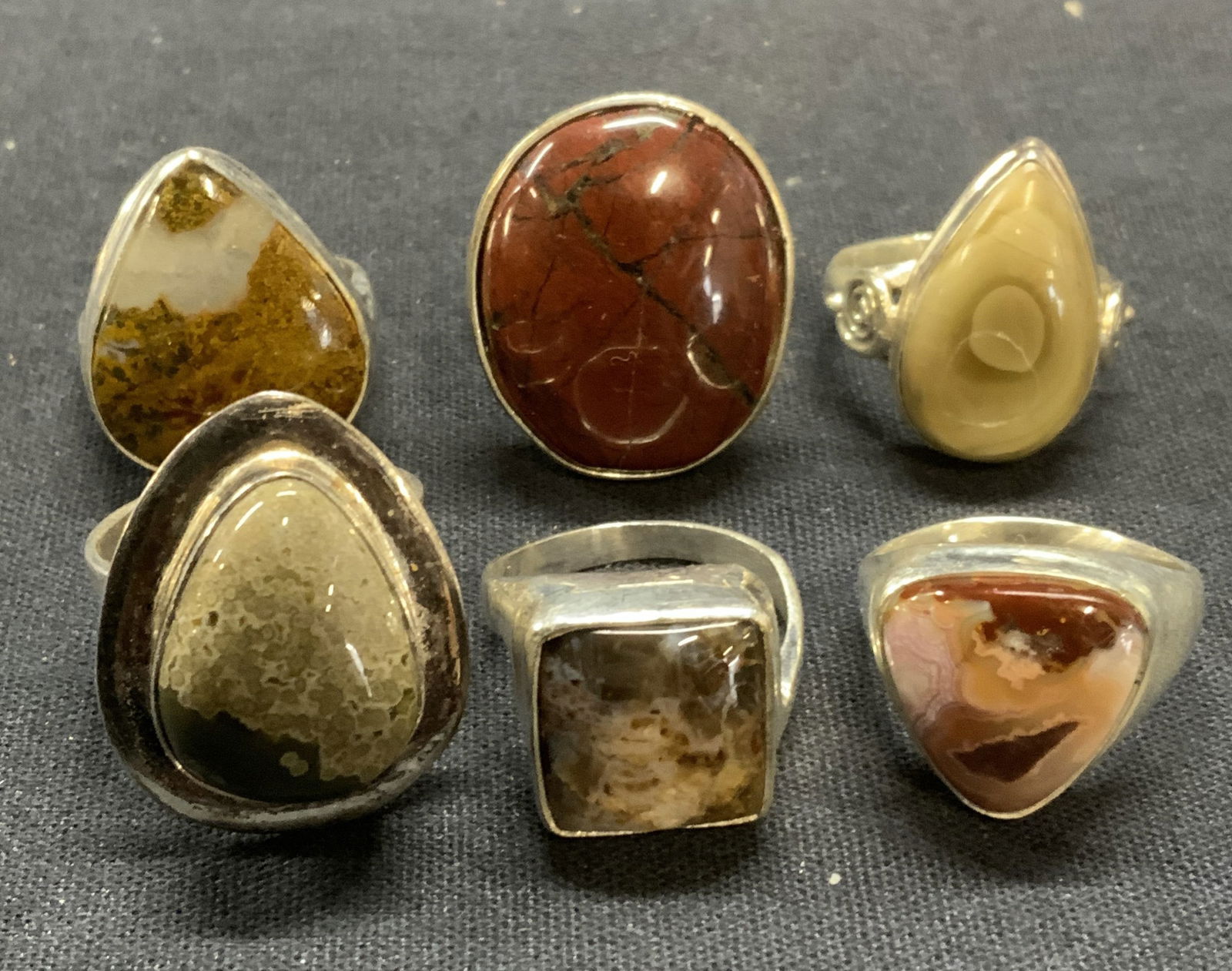 Lot 6 Sterling Silver Gemstone Rings, More (1 of 13)