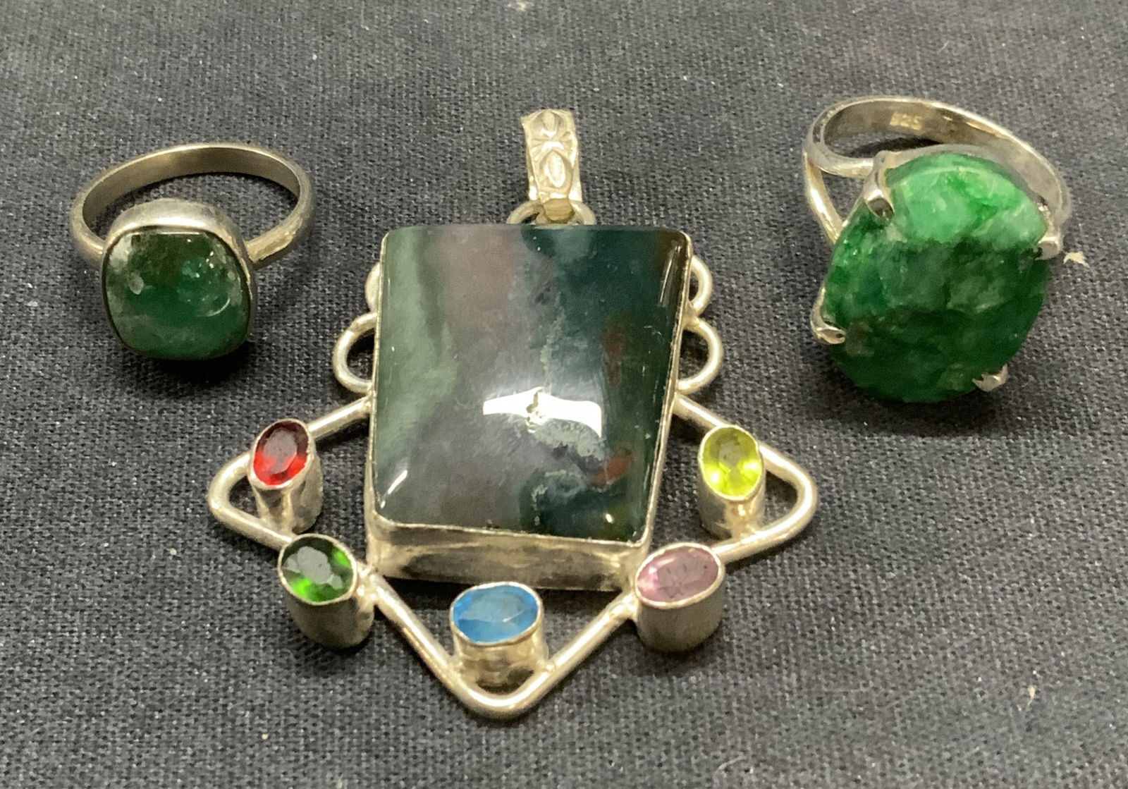 Lot 3 Sterling Silver Pendant, Ring, More (1 of 7)