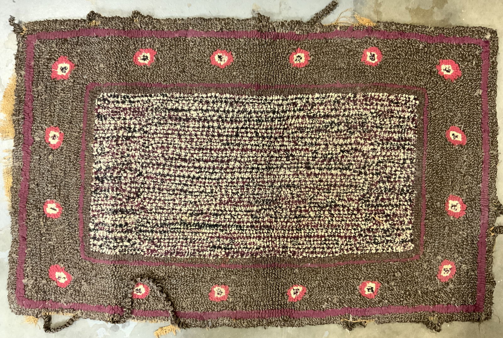 Antique Patterned Wool Rug Mat (1 of 6)