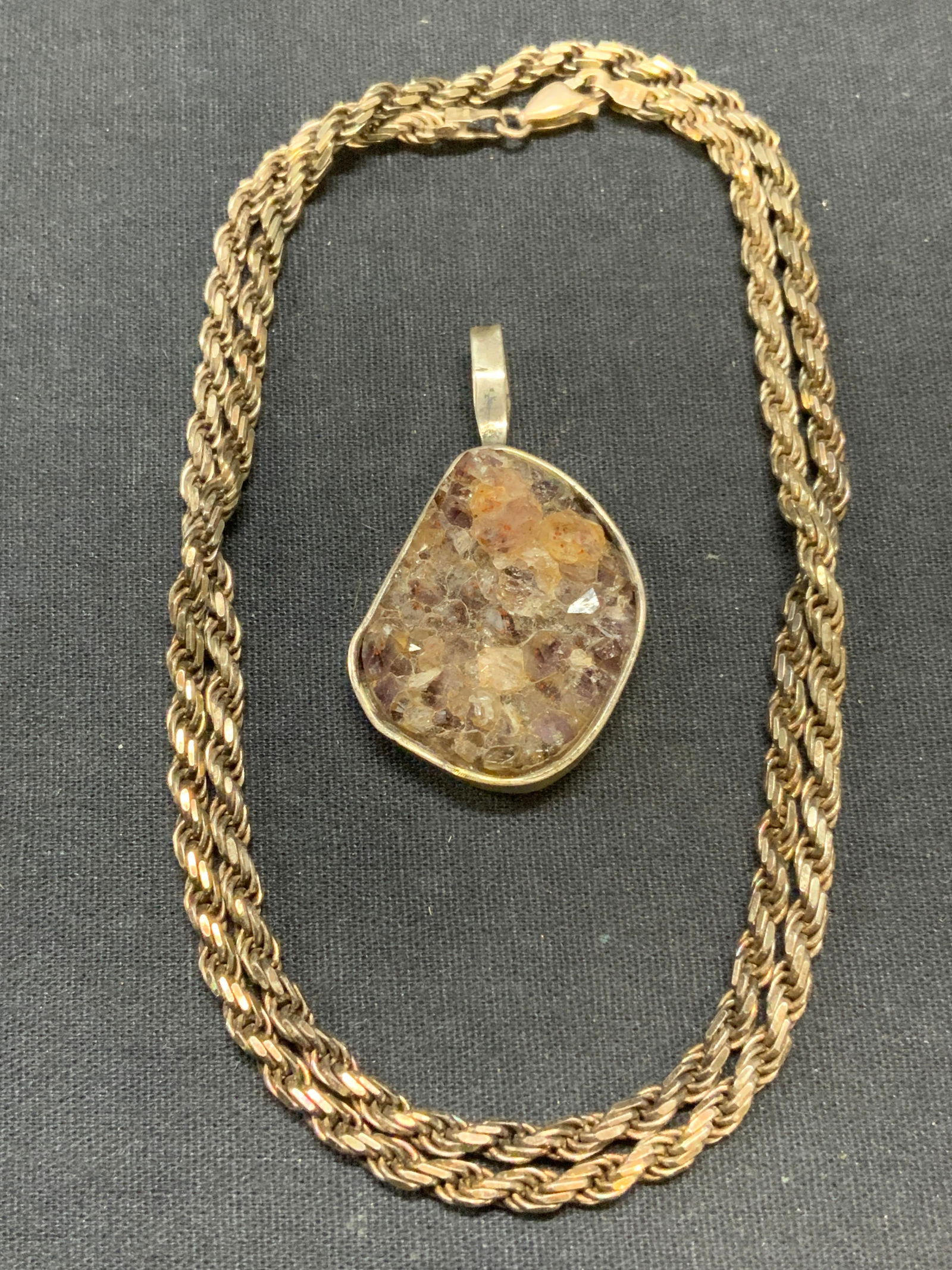 Lot 2 Sterling Silver Chain Necklace, Italy + (1 of 7)