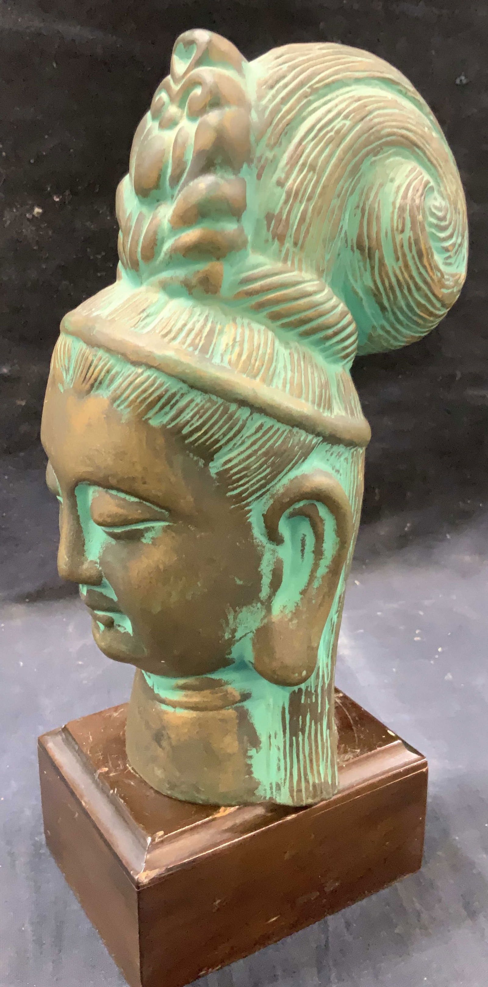 Ceramic Asian Deity Head Sculpture (1 of 9)